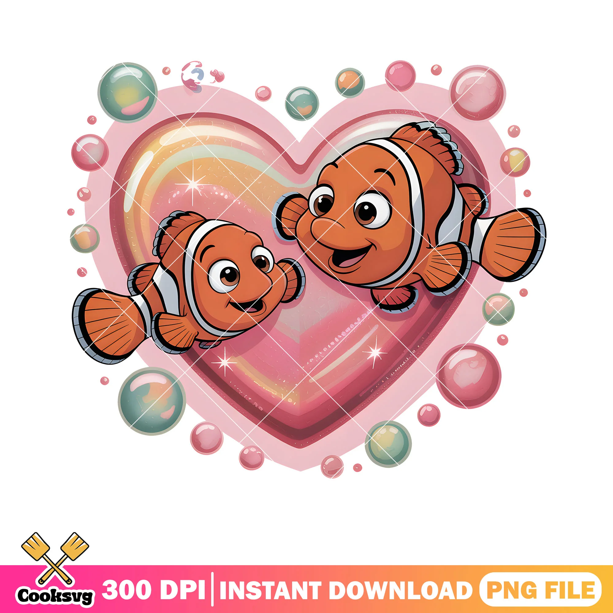Heart chocolate nemo marlin png, clownfish marlin png, clownfish nemo png