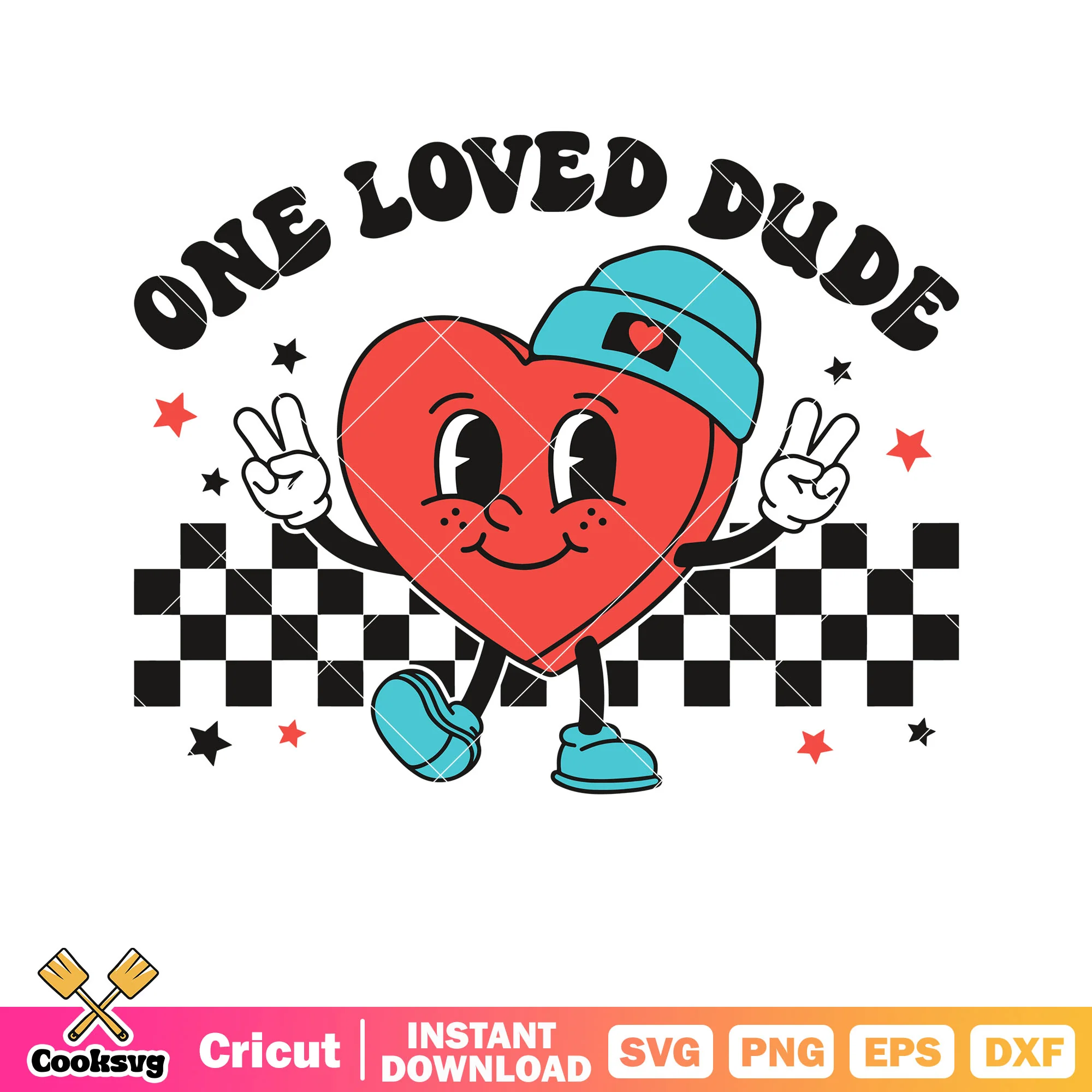 Heart valentine one loved dude svg, heart valentine svg