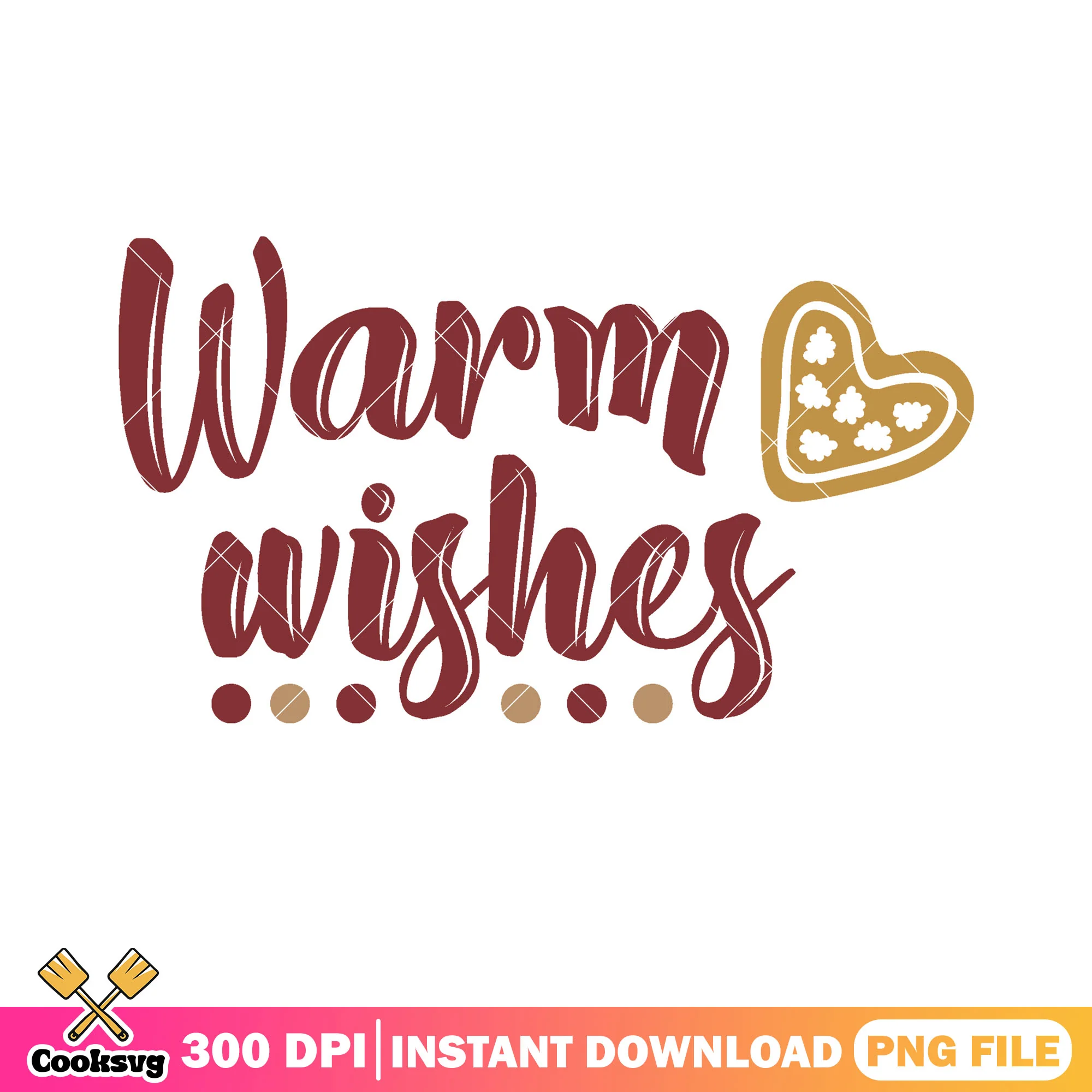 Heart warm wishes png, xmas decorations png, merry christmas png