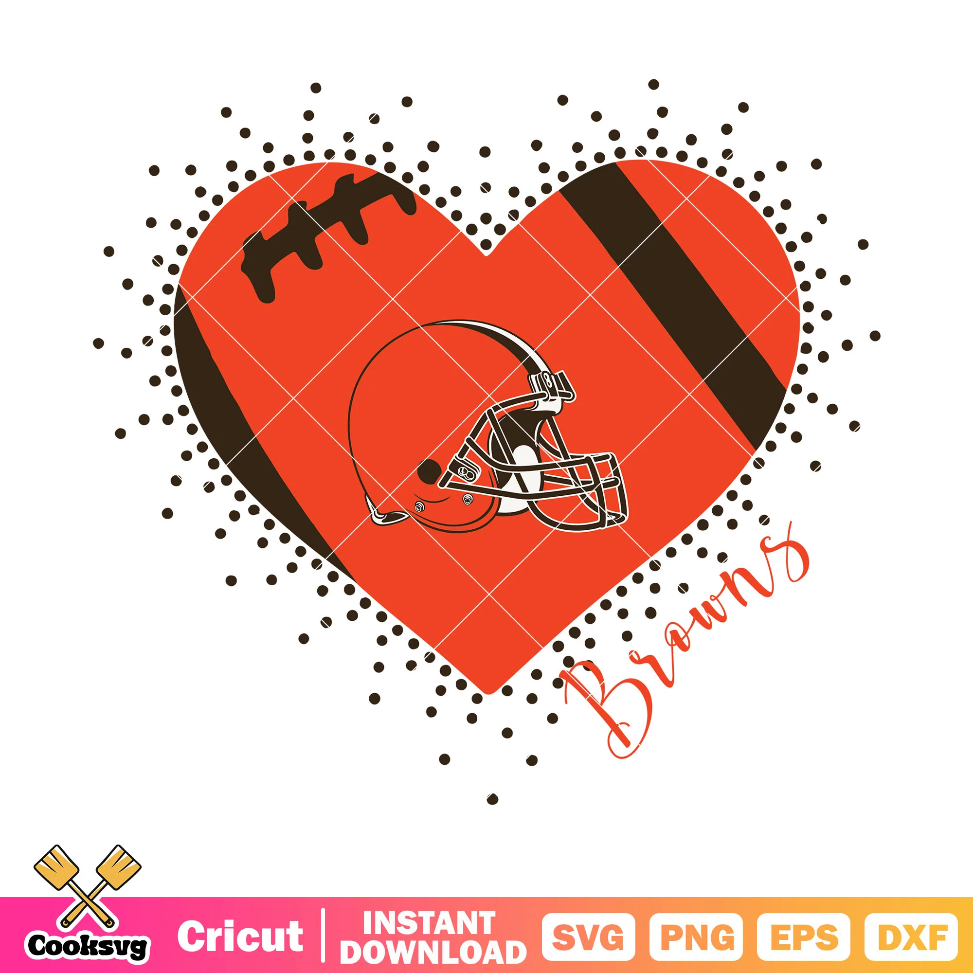 Hearts orange ball svg, scrum crap svg, cleveland browns svg