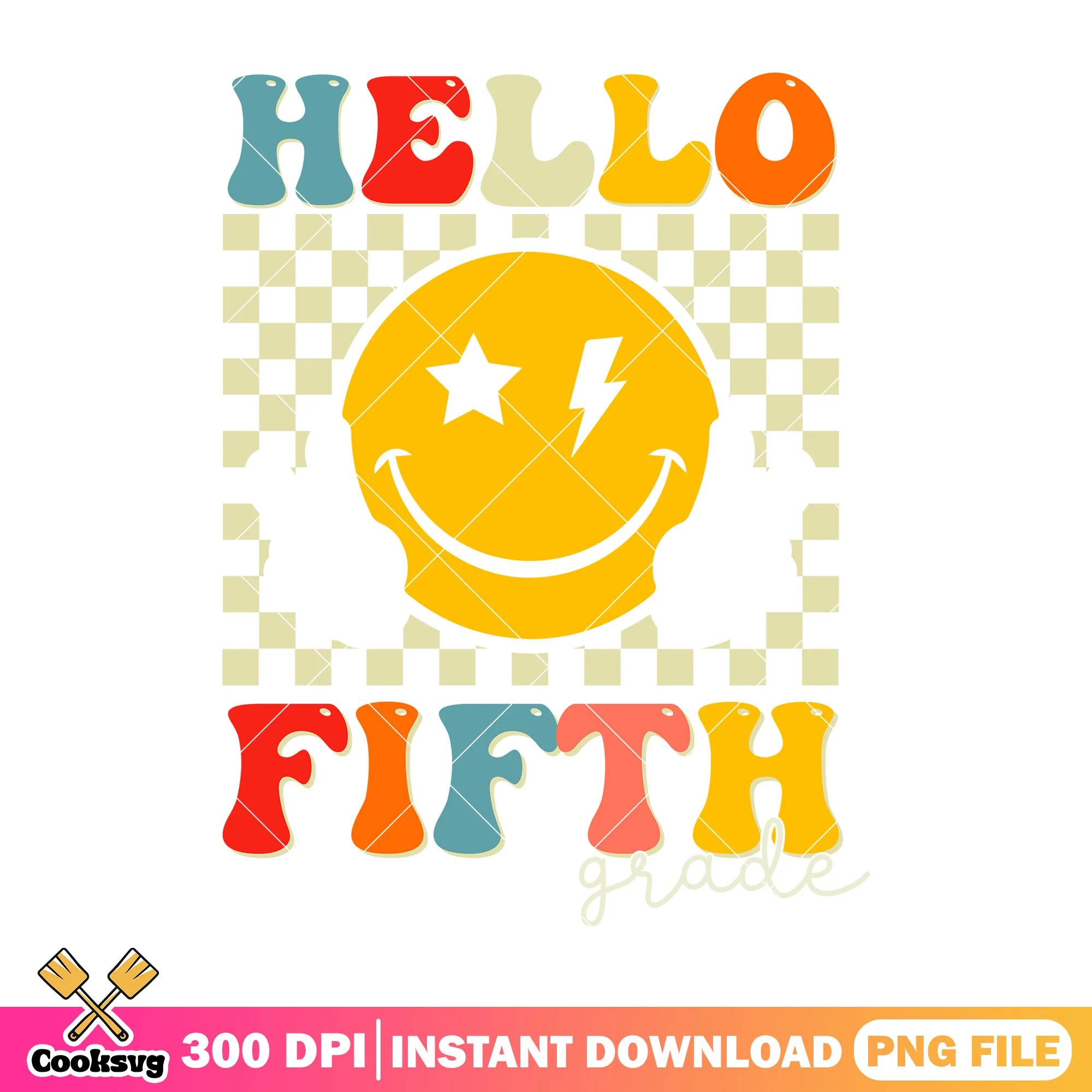 Hello fifth design png, face smiling png, happy back to school png