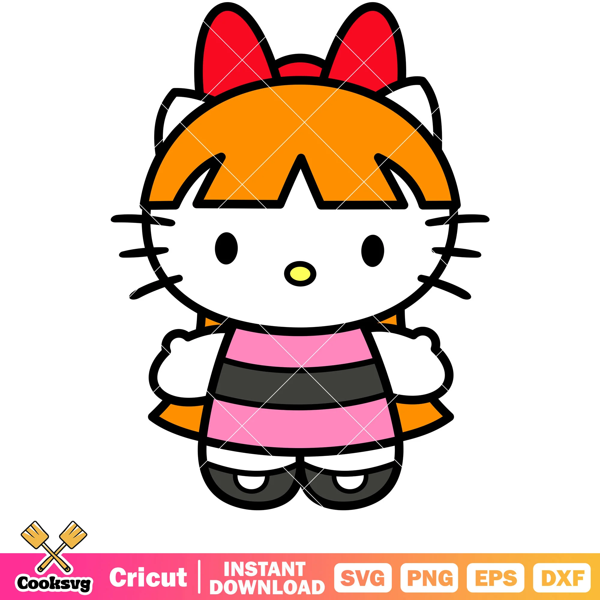 Hello Kitty blossom svg, hello kitty svg, powerpuff girls svg
