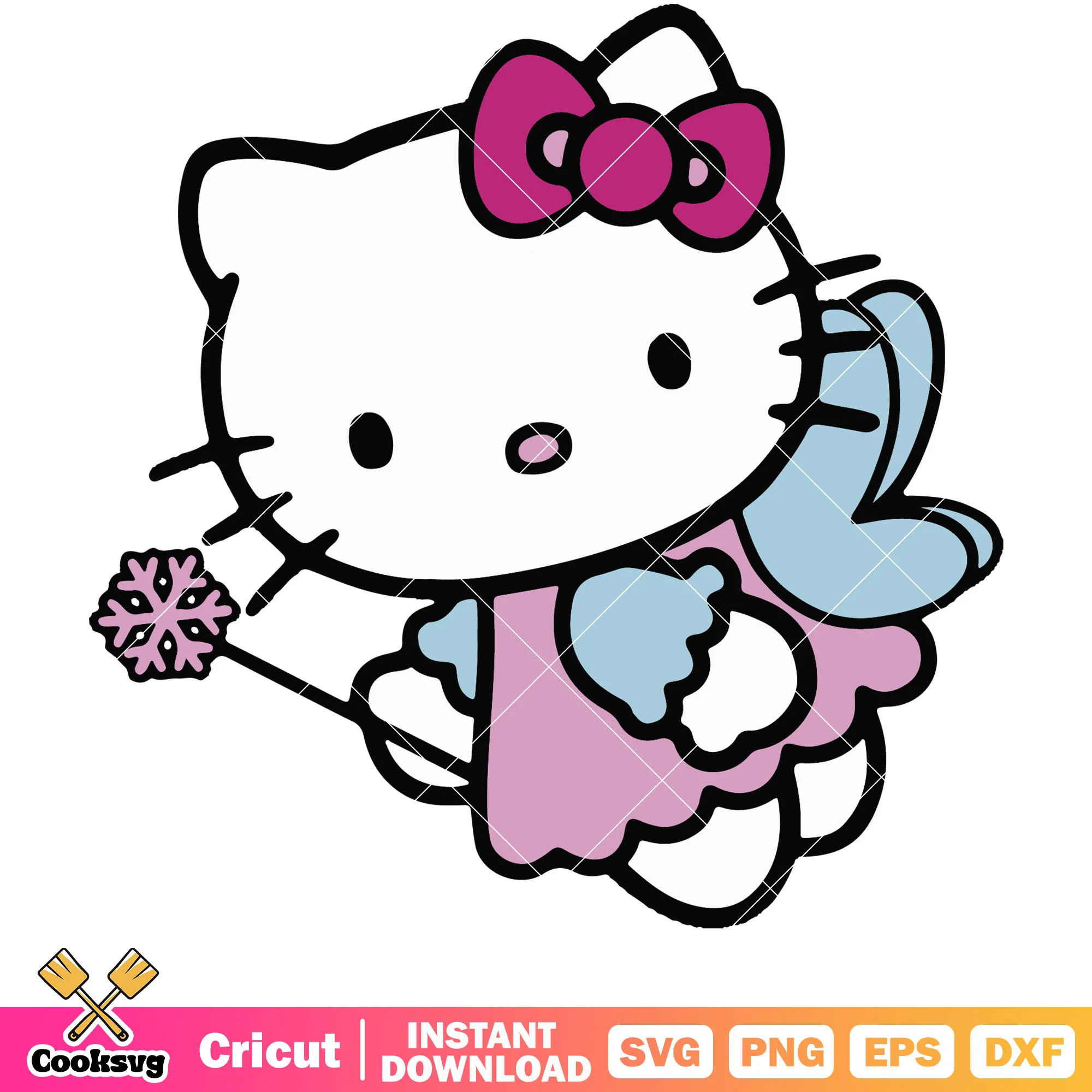 Hello kitty butterfly flying svg, sanrio hello kitty svg