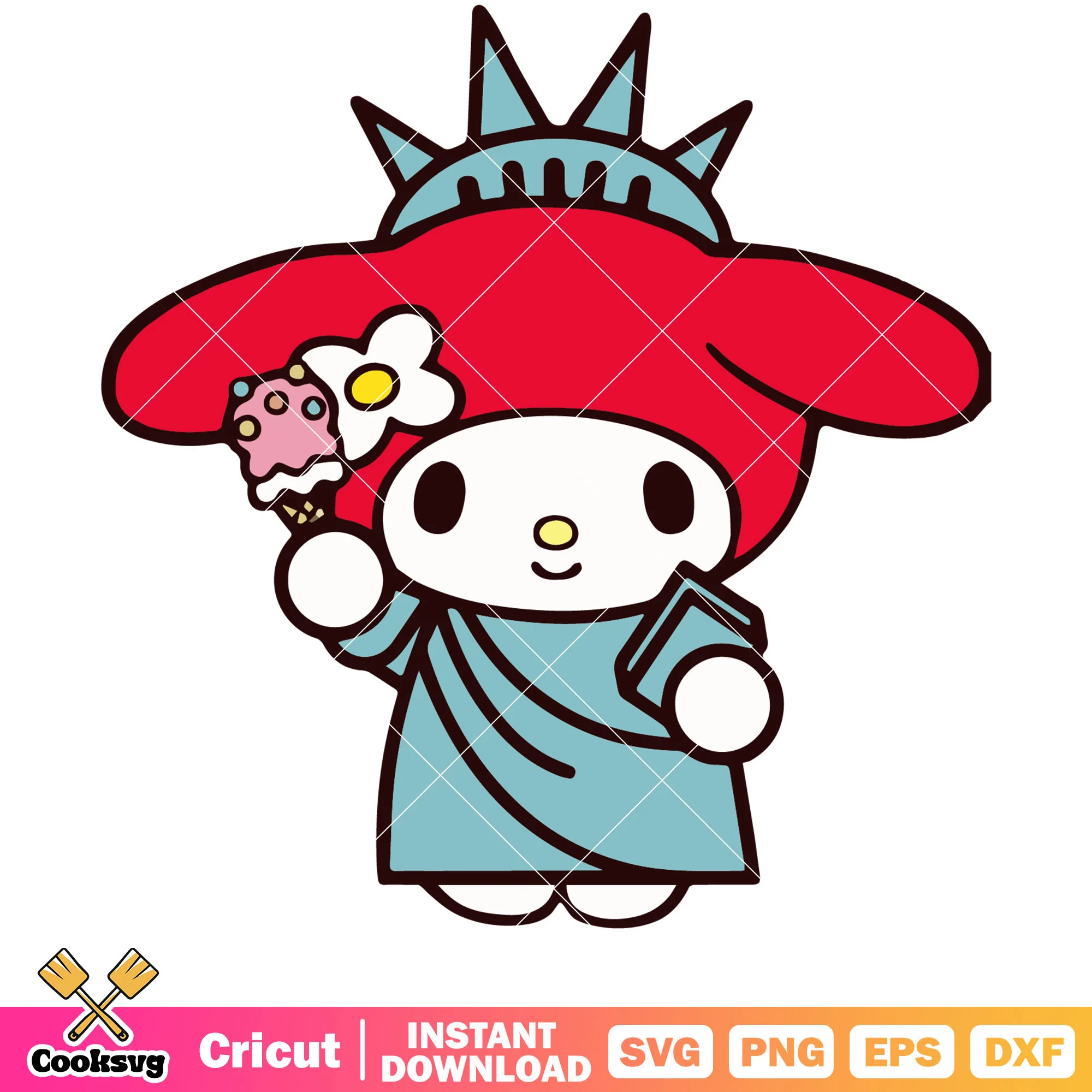 Hello Kitty cosplay lightberty svg, hello kitty svg, lightberty svg