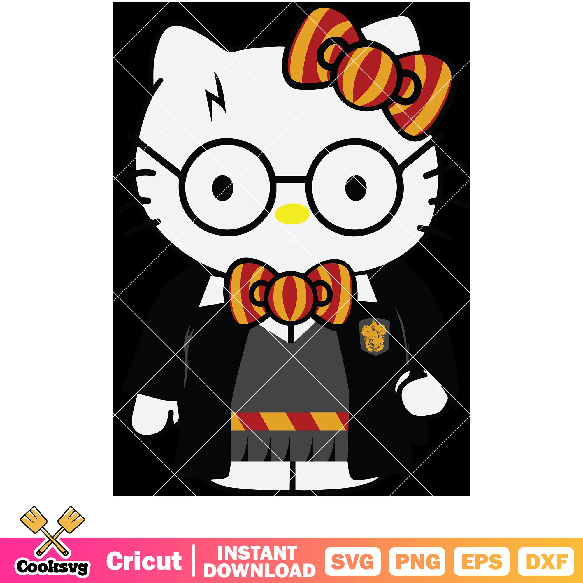 Hello Kitty harry potter svg, hello kitty svg, harry potter svg