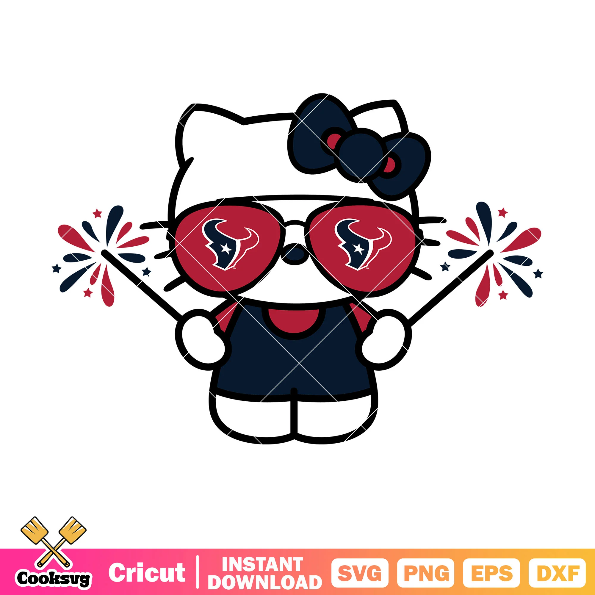 Hello kitty houston texans firework svg, houston texans svg