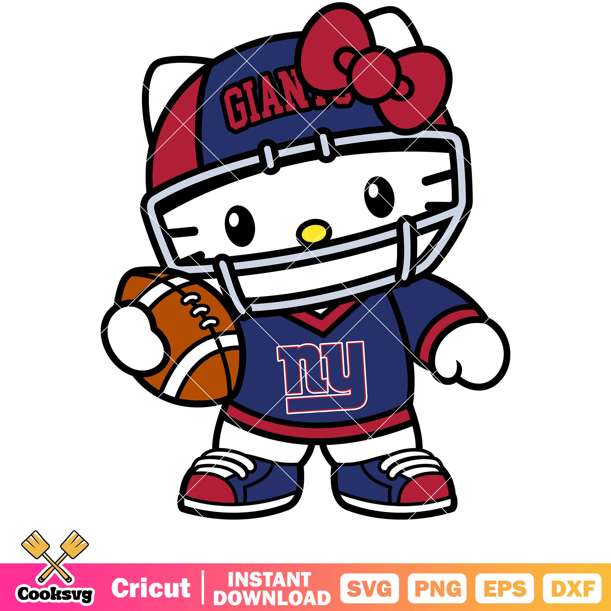 Hello kitty new york giants football svg, Hello kitty svg
