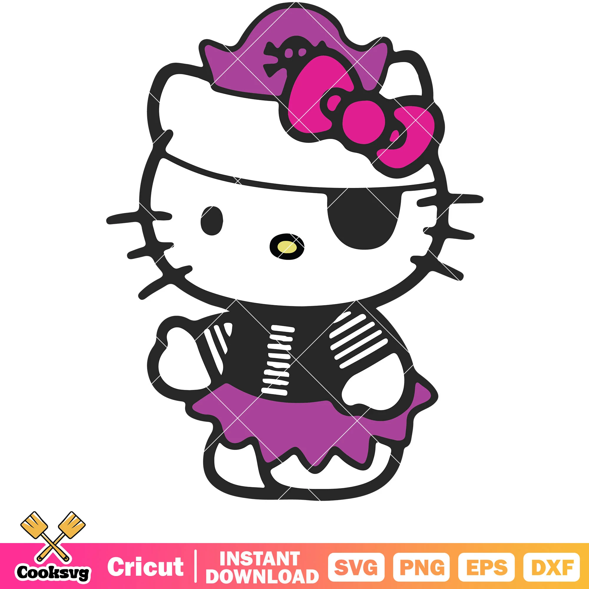 hello kitty pirates svg, hello kitty svg, sanrio cartoon svg