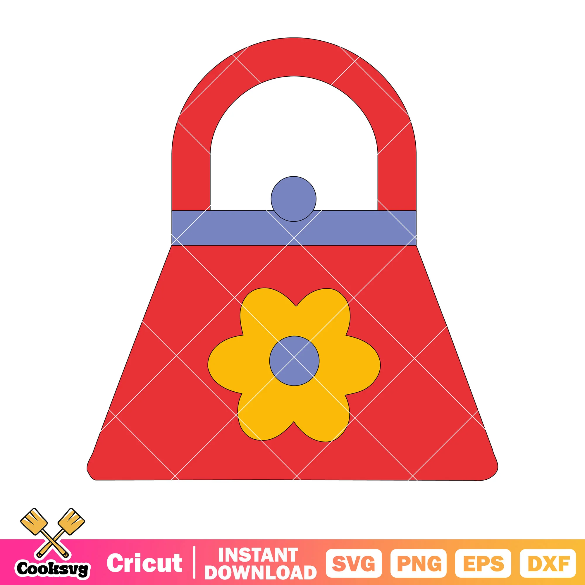 Hello kitty red fashion bag svg, hello kitty bag svg, kitty cat svg