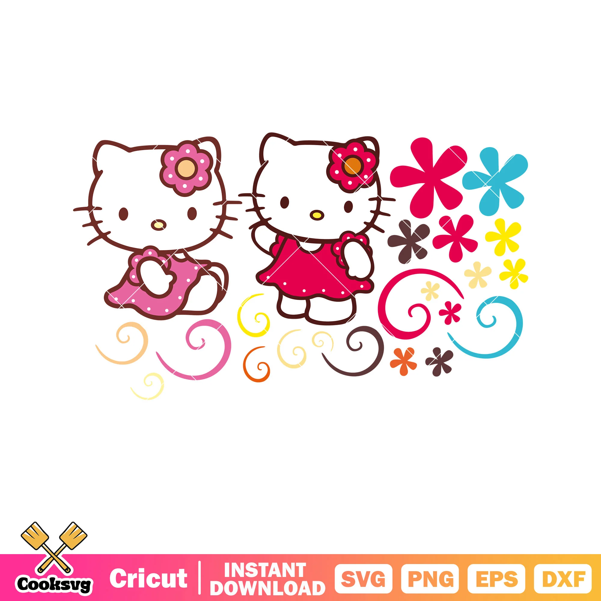 Hello kitty sanrio cat vibes svg, sanrio hello kitty svg