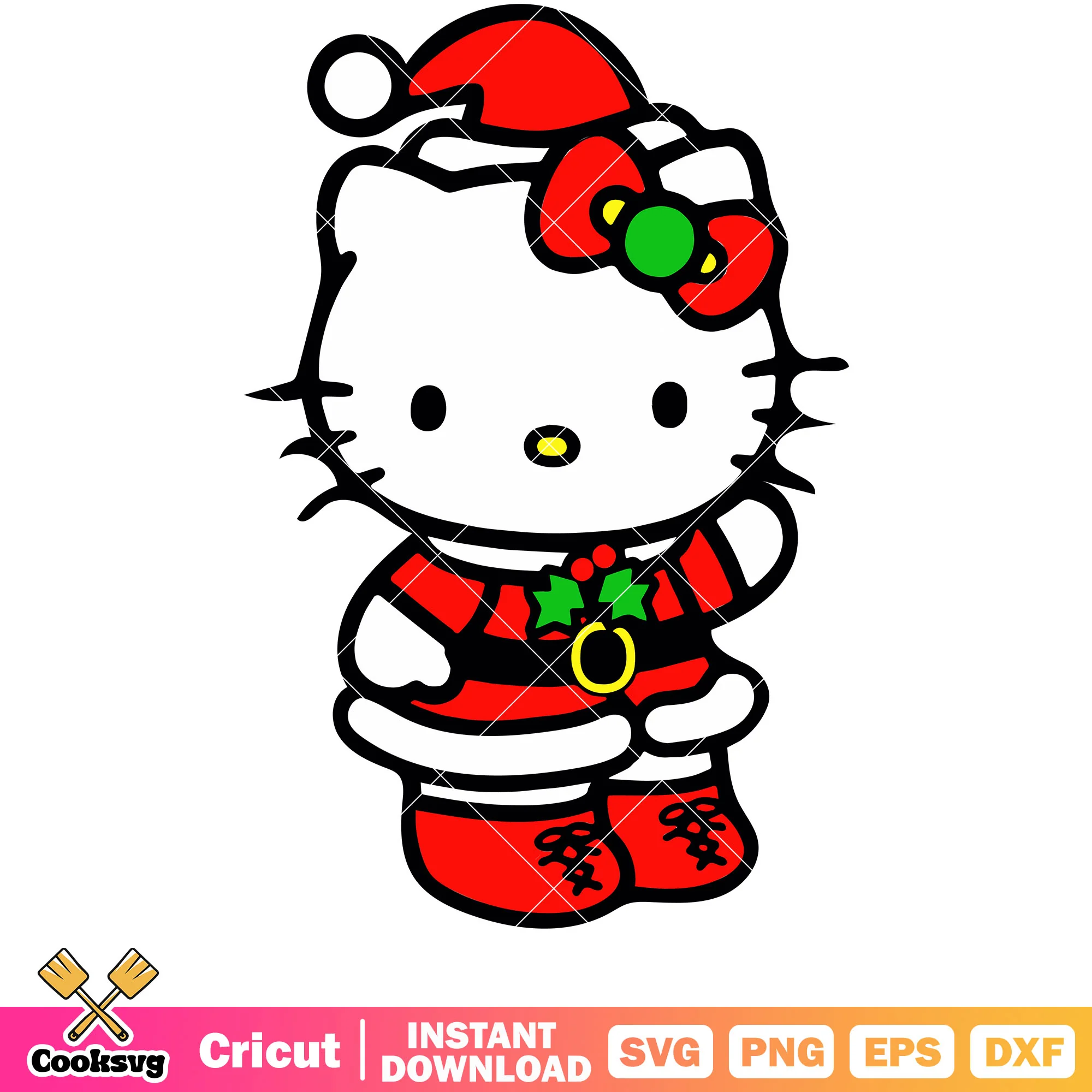 Hello Kitty santa claus svg, hello kitty svg, santa claus svg