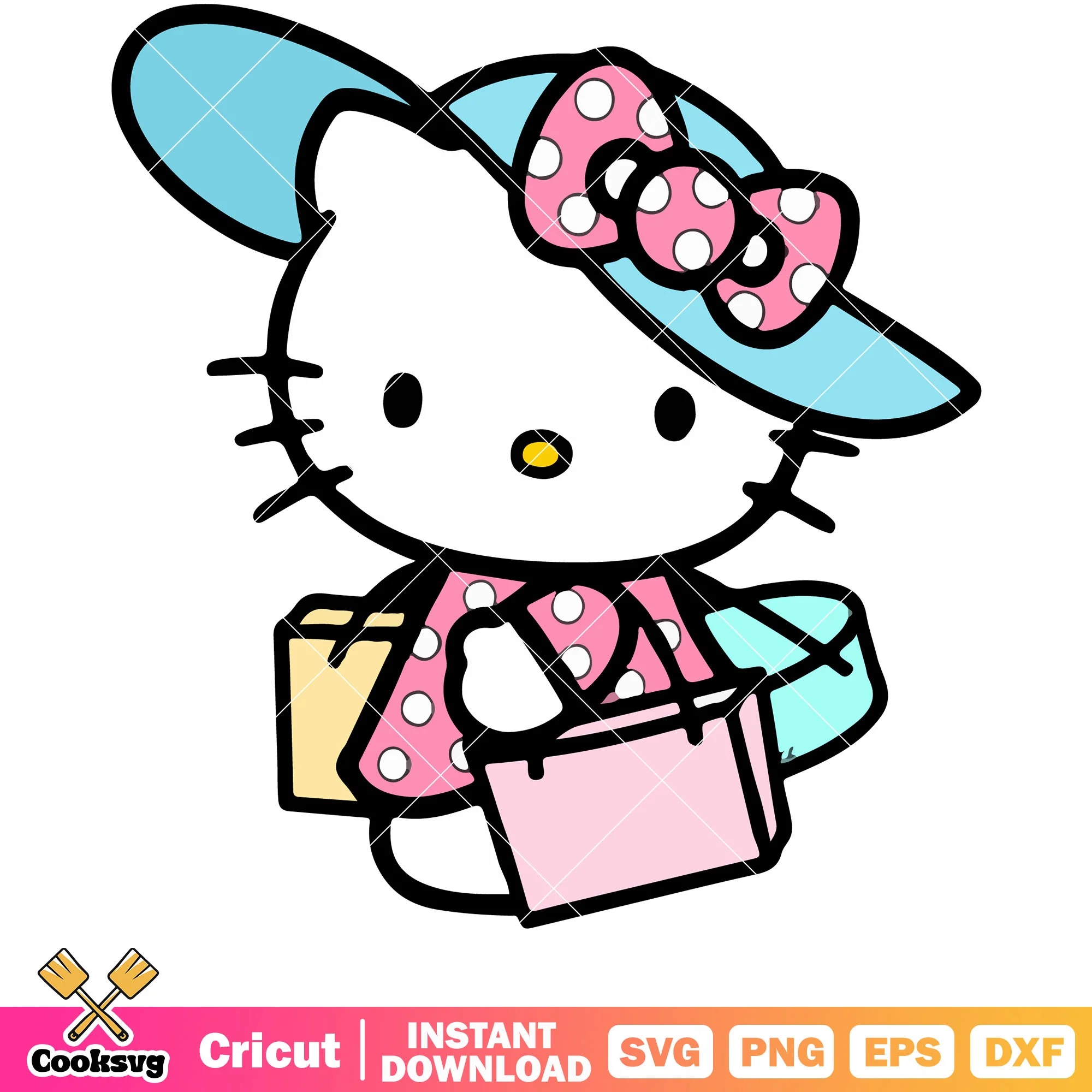 Hello kitty shopping svg, sanrio hello kitty svg, sanrio svg