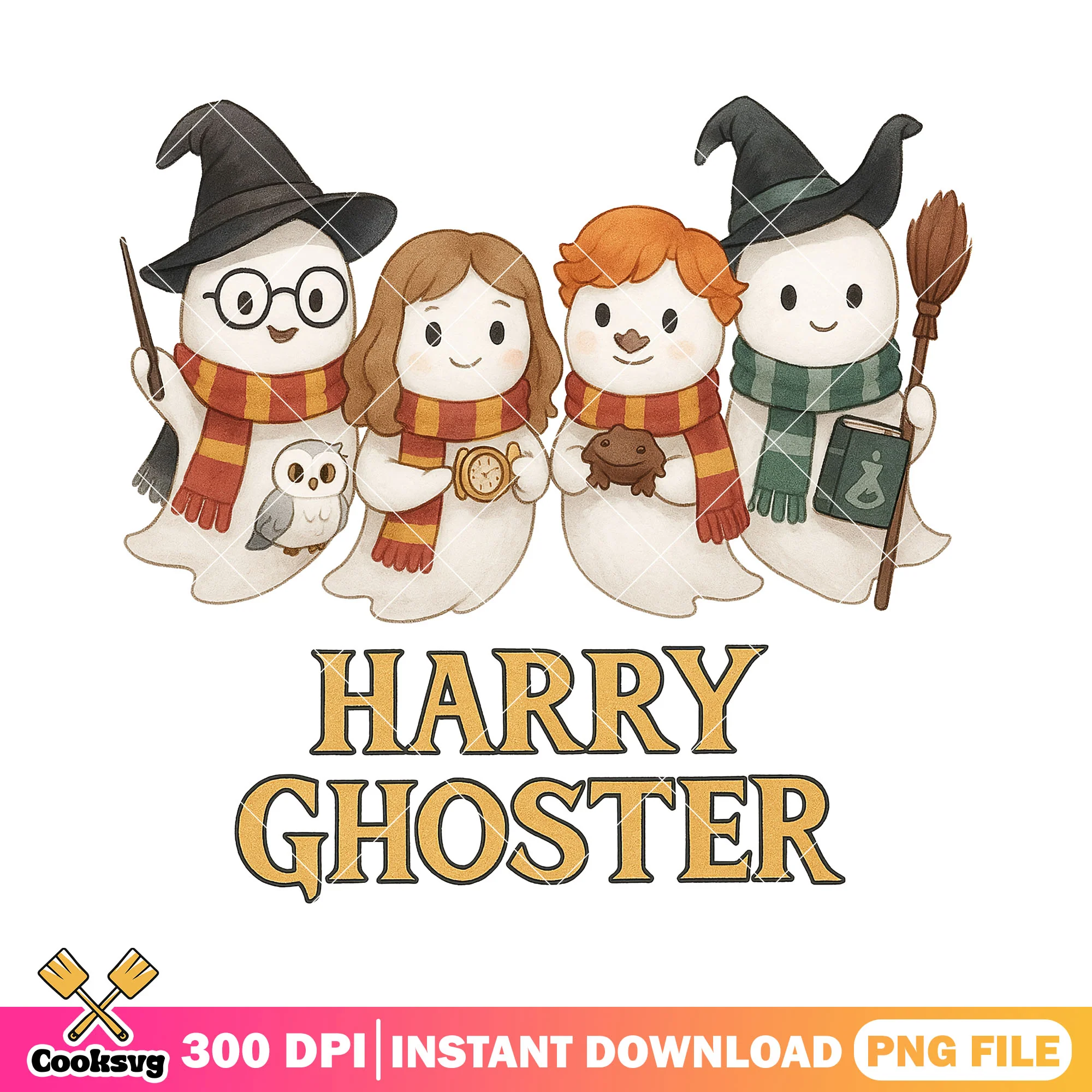 Hogwarts ghost friends png, harry ghoster png, horror halloween png