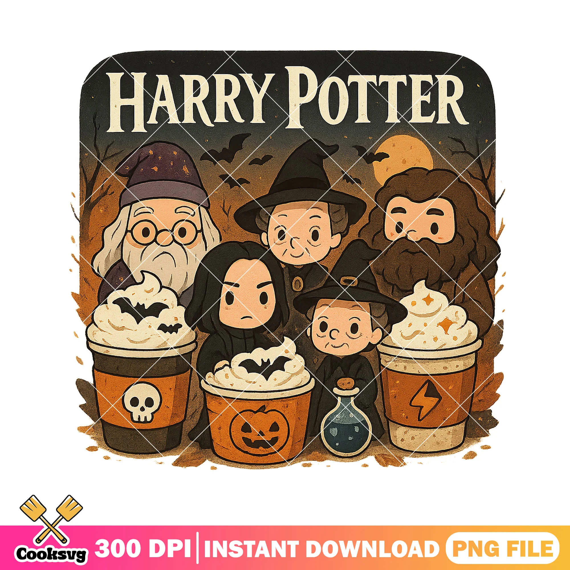 Hogwarts teachers halloween png, hogwarts school png, harry potter png