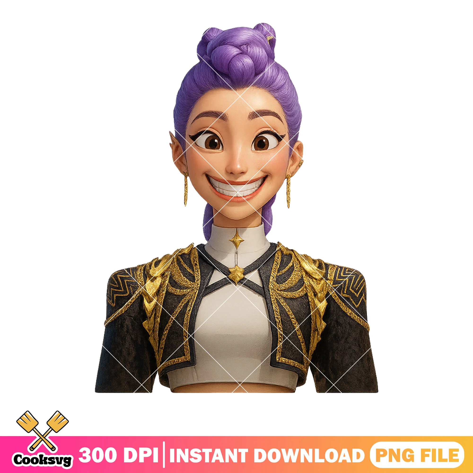 Holly smile kpop girl png, rumi huntrix png, kpop idols png