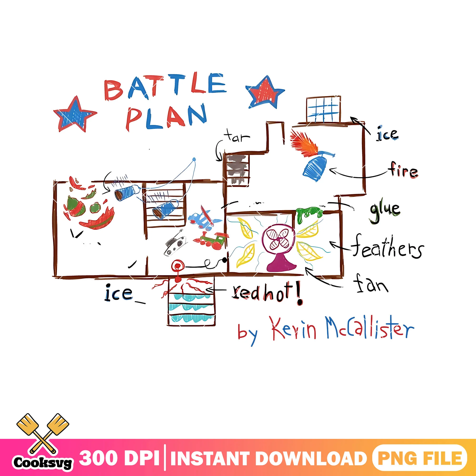 Home alone kevin mccallister png, battle plan map png, movie png