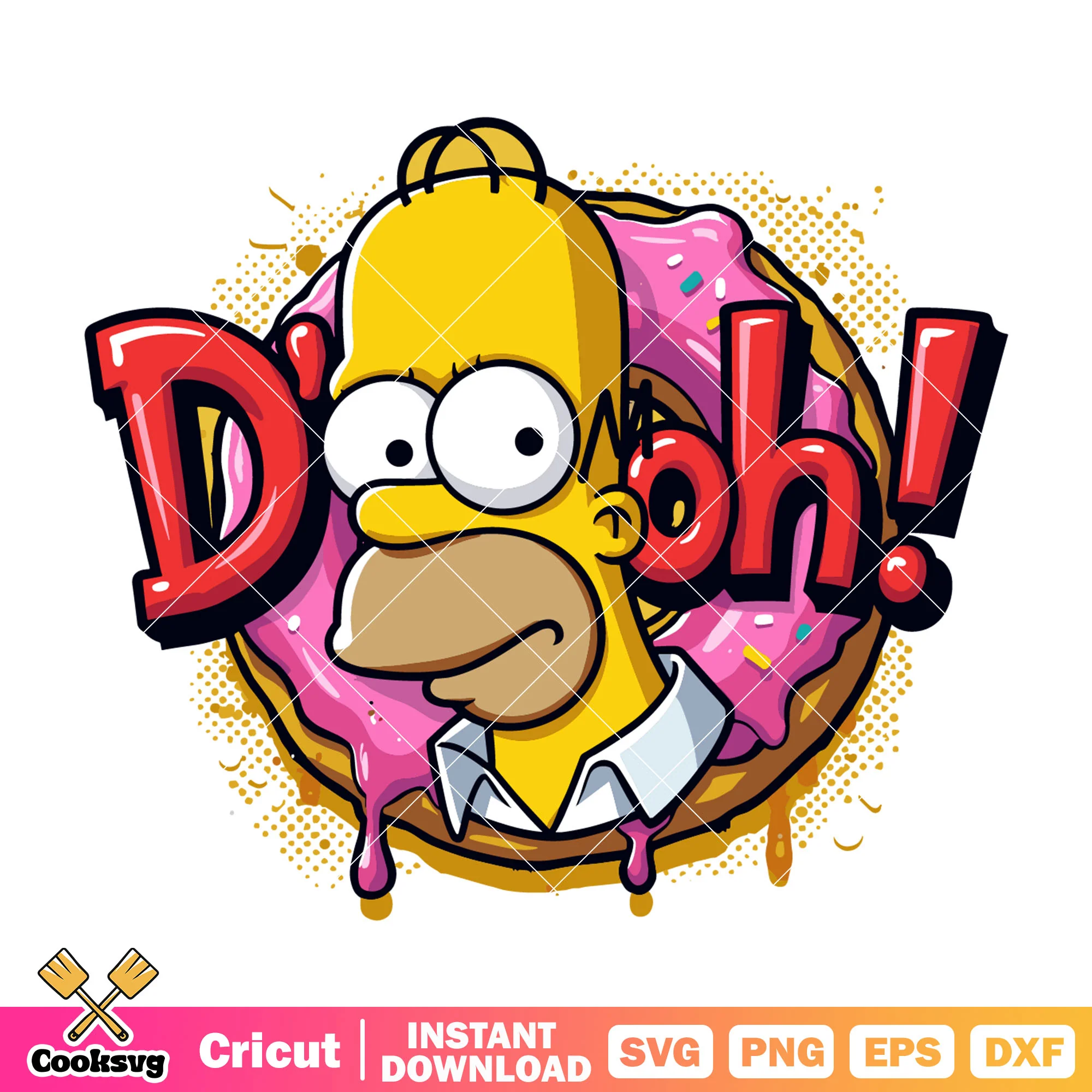 Homer Simpson and donut svg, Homer Simpson svg, simpson family svg
