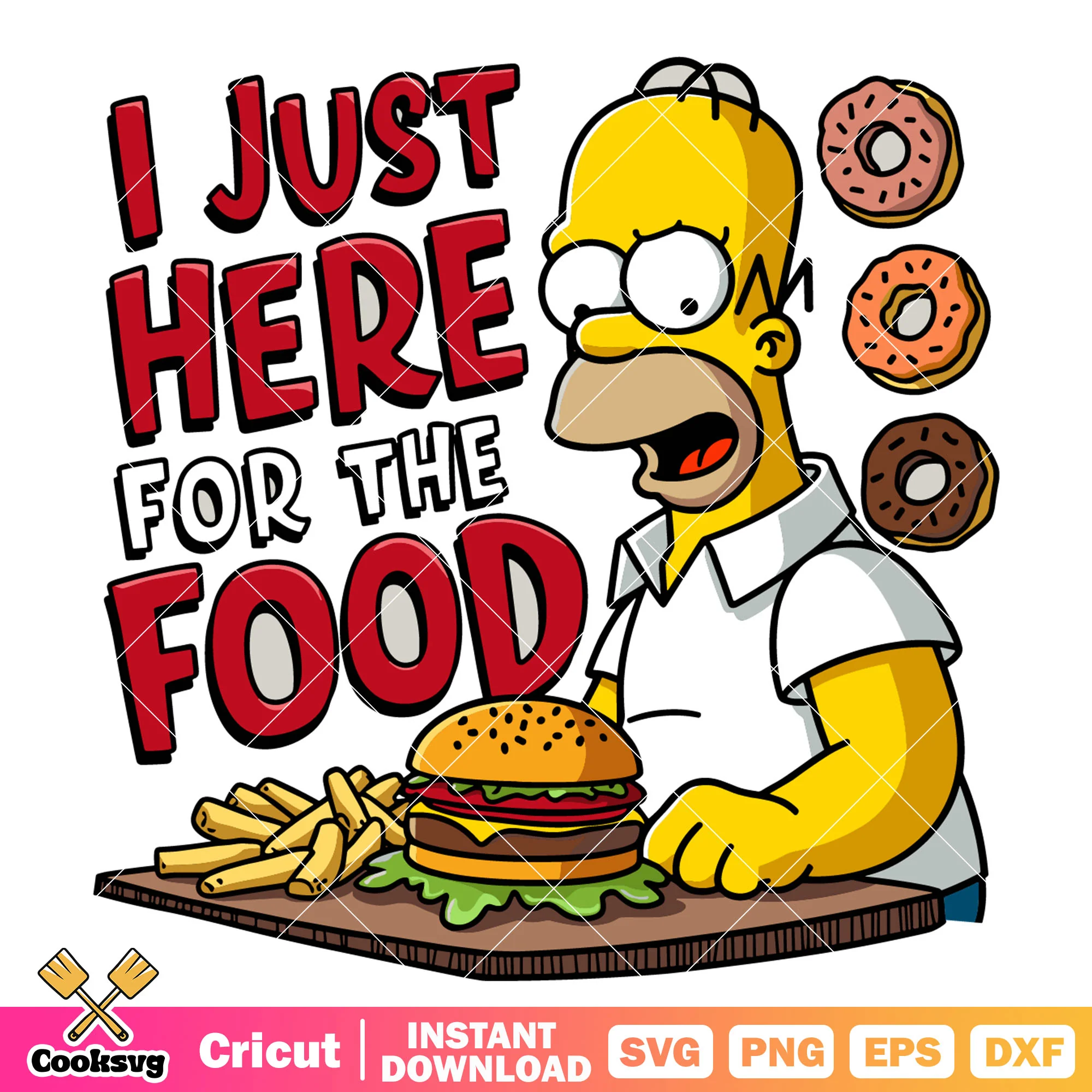 Homer simpson here for the food svg, homer simpson svg, the simpson svg