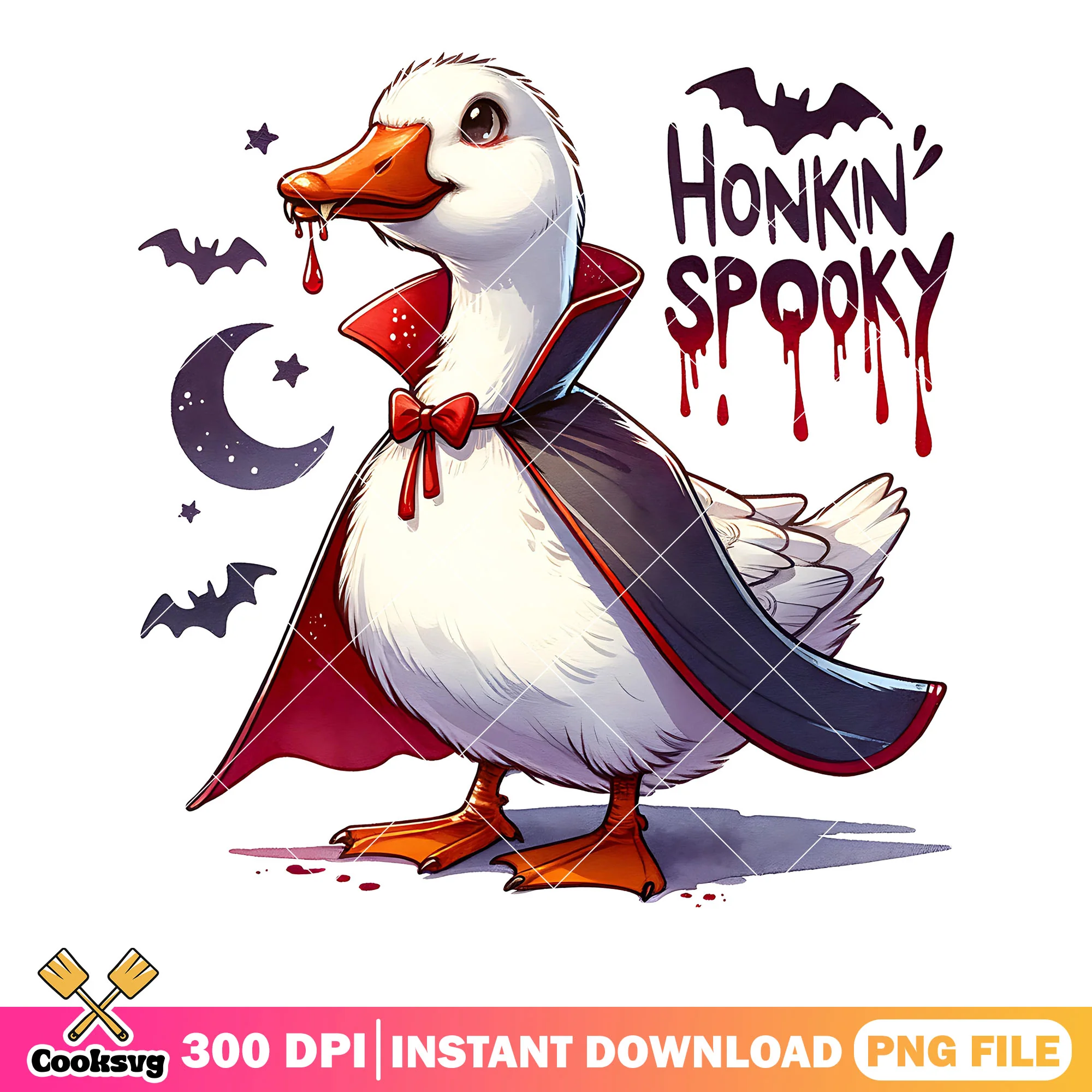 Honkin spooky png, vampire costume png, halloween scary png