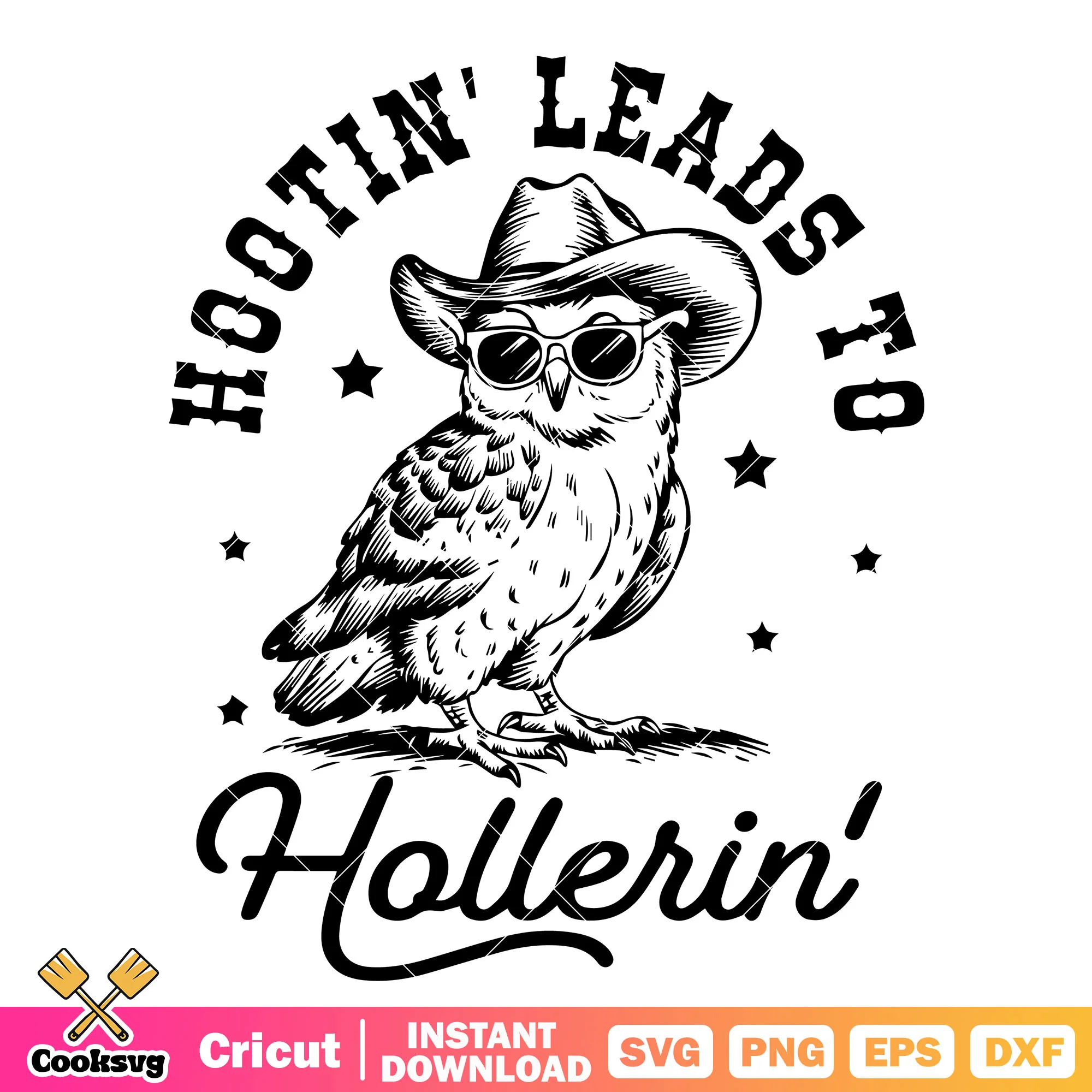 Hootin leads to hollerin svg, quotes with owls svg, trending quote svg
