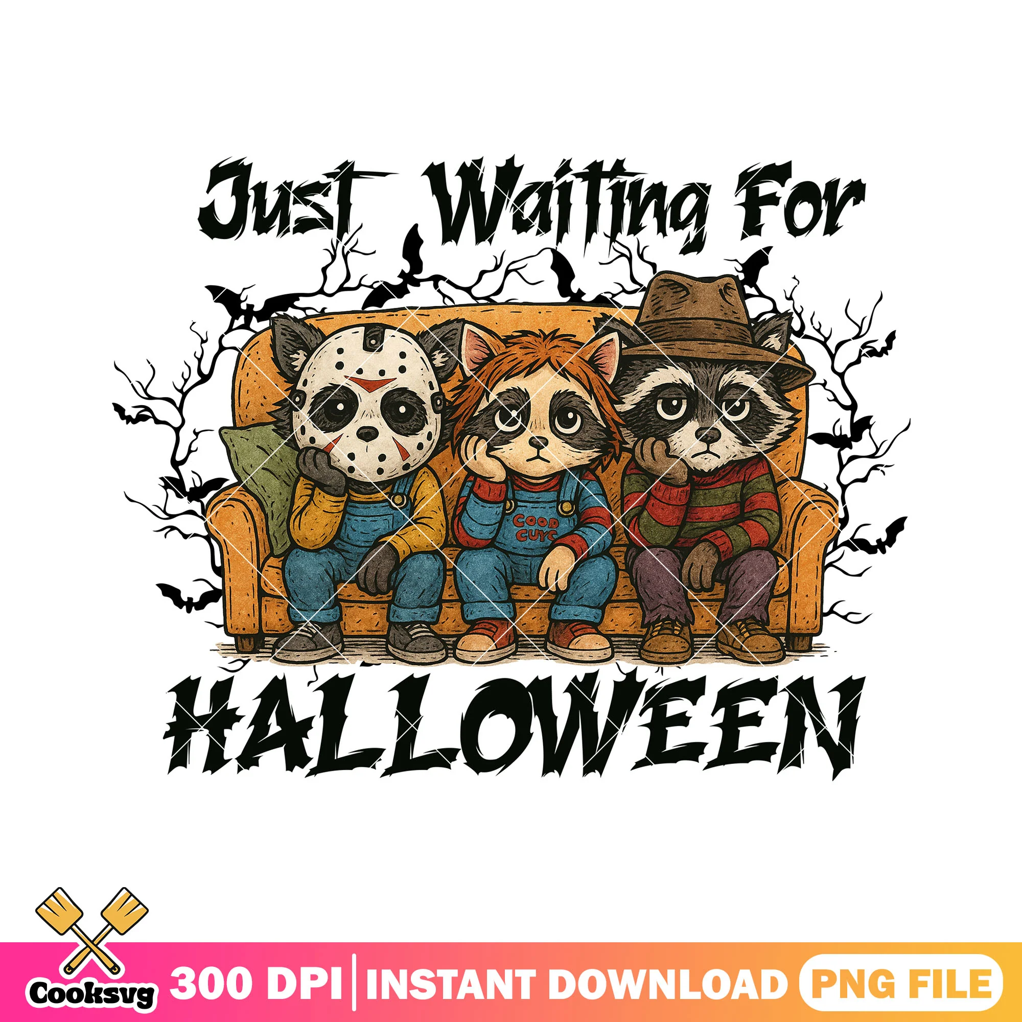Horror villain raccoon png, halloween custome png, baby raccoon png