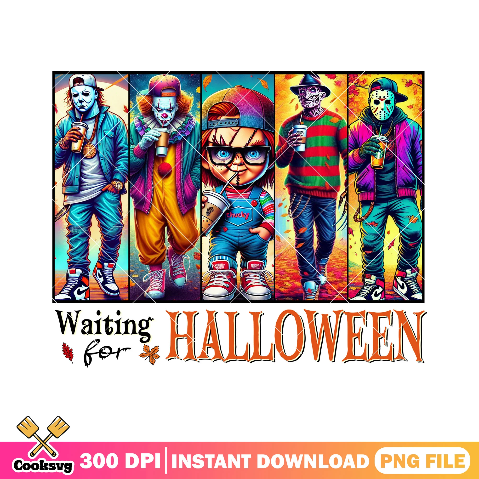 Horror waiting halloween png, halloween horror png, nightmare films png