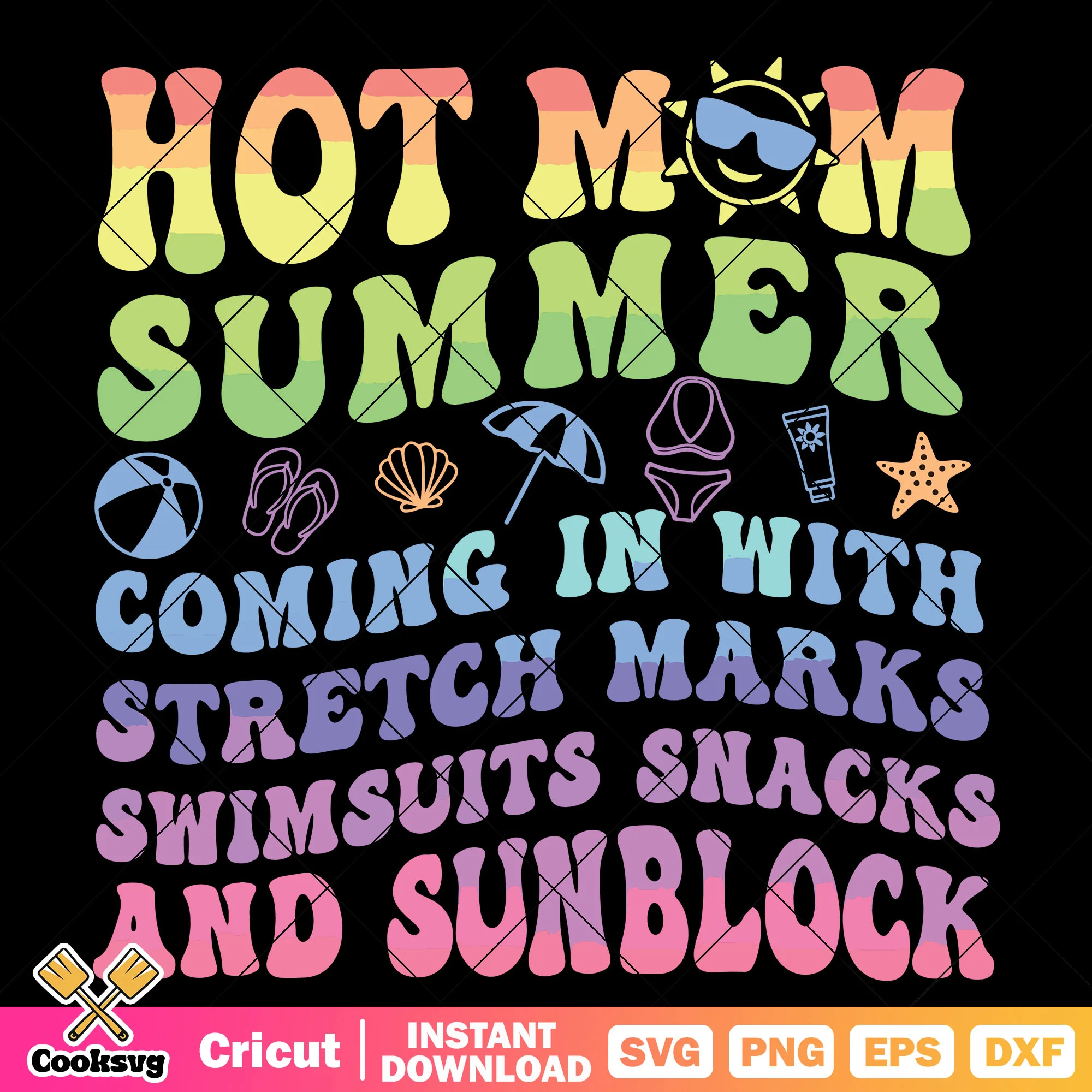 Hot mom summer comming svg, summer mom svg, hot summer svg