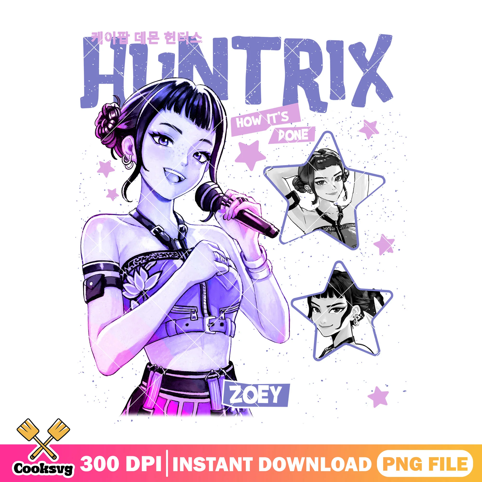 How its done zoey png, kpop hunters png, zoey huntrix png