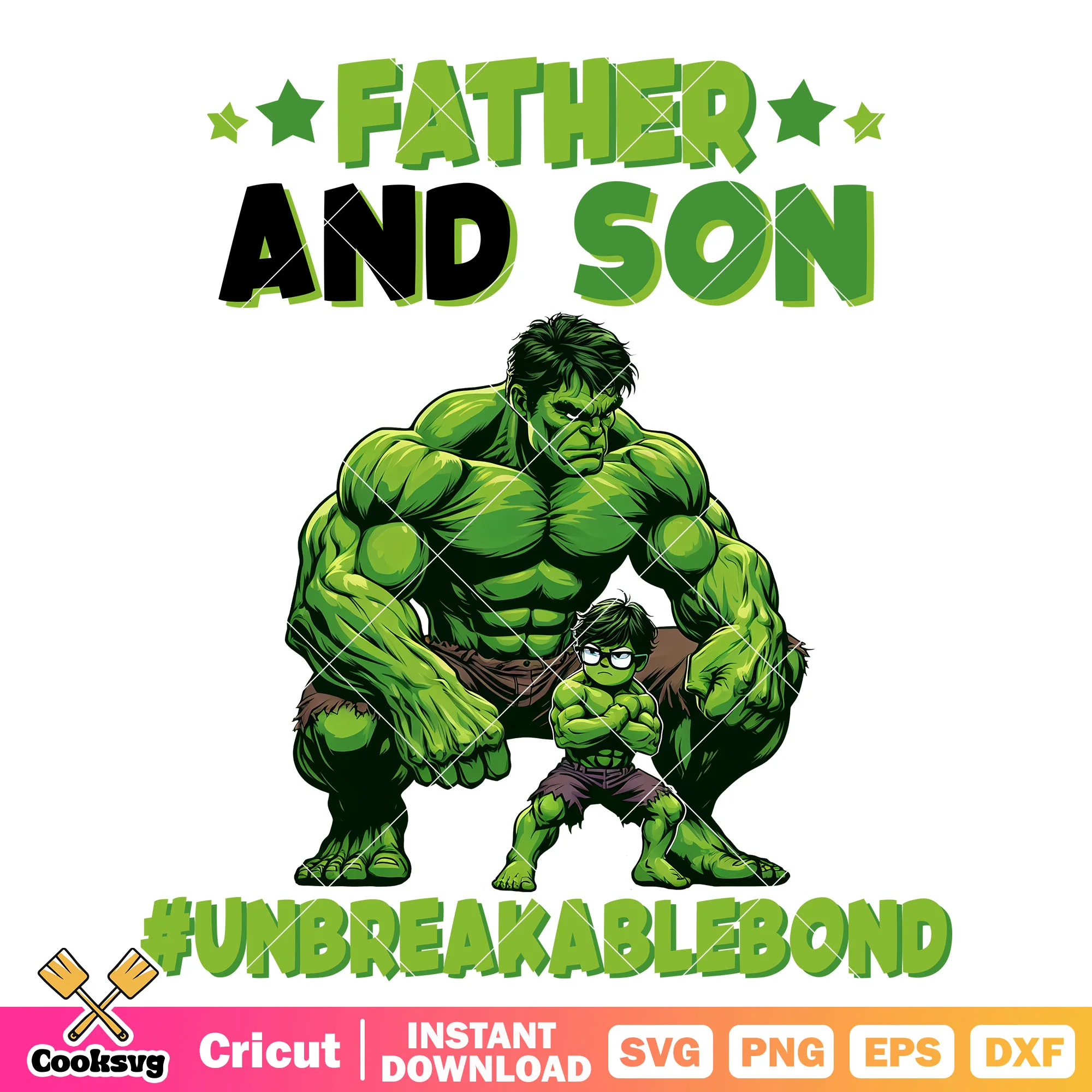 Hulk hero marvel father and son svg, father and son svg