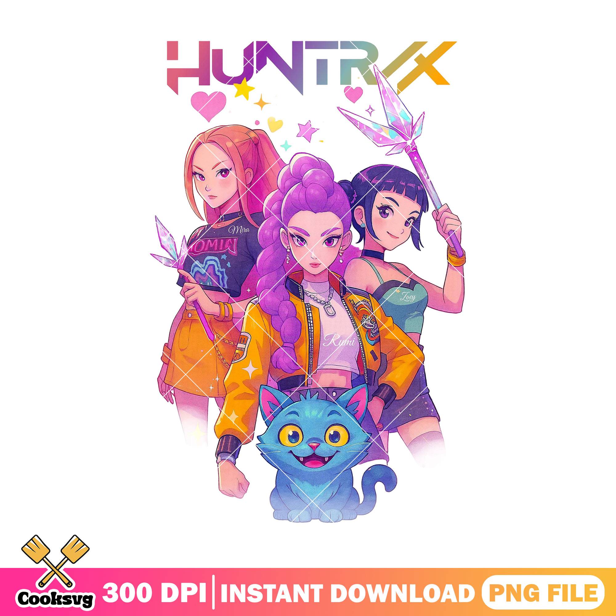 Huntrix girl beauty trio png, kpop huntrix png, huntrix girl png