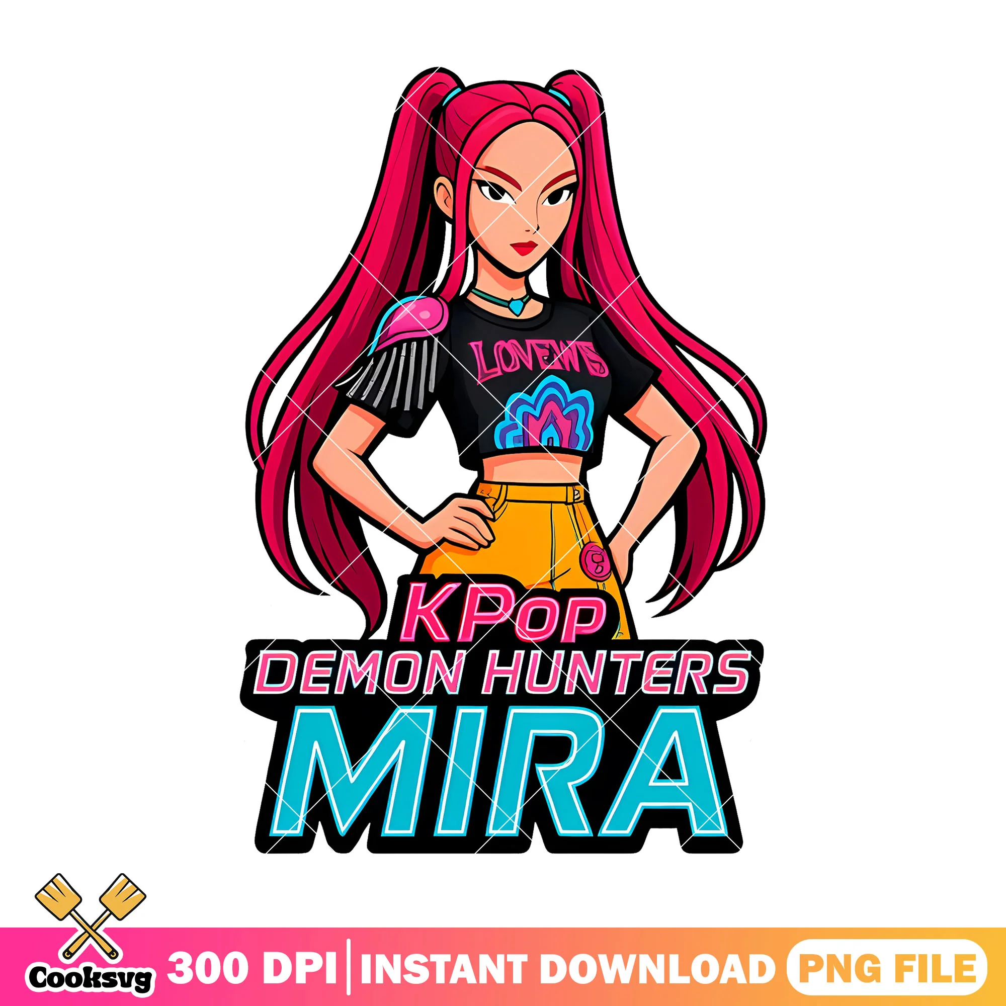 Huntrix girl mira png, mira huntrix png, kpop demon hunters png
