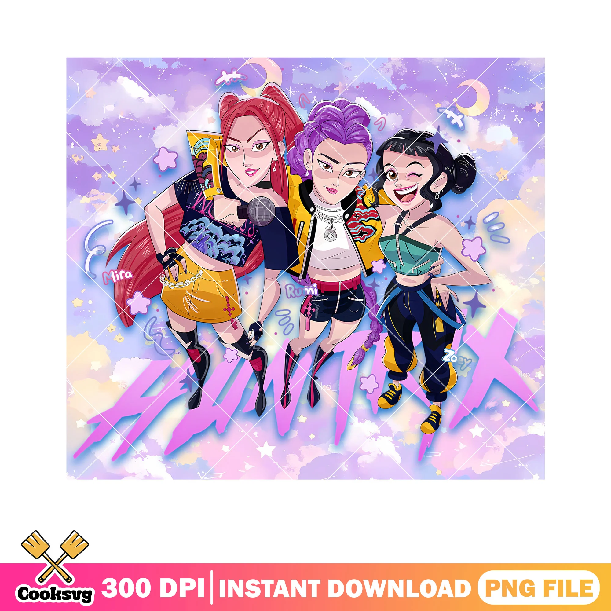 Huntrix girl the humble png tumbler, kpop netflix png, huntrix movie png