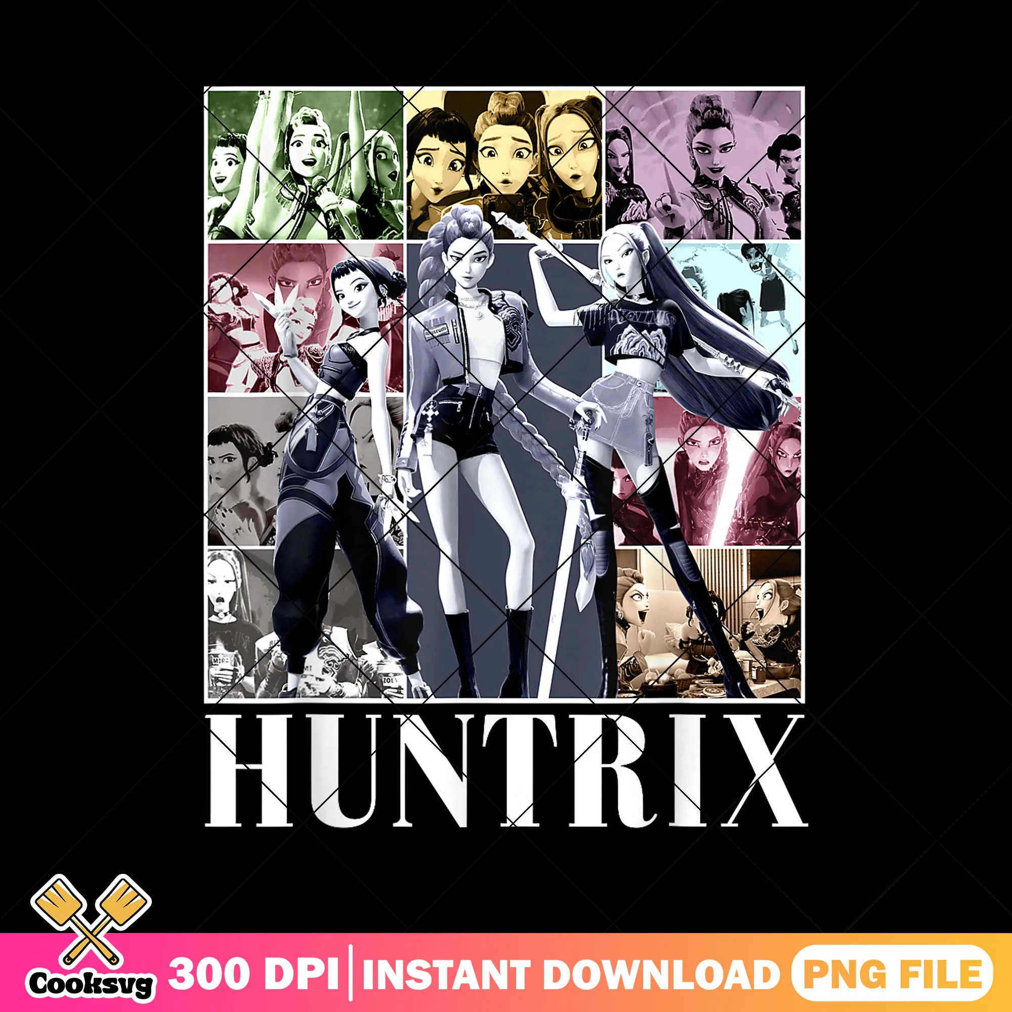 Huntrix netflix kpop png, huntrix movie png, huntrix girl png