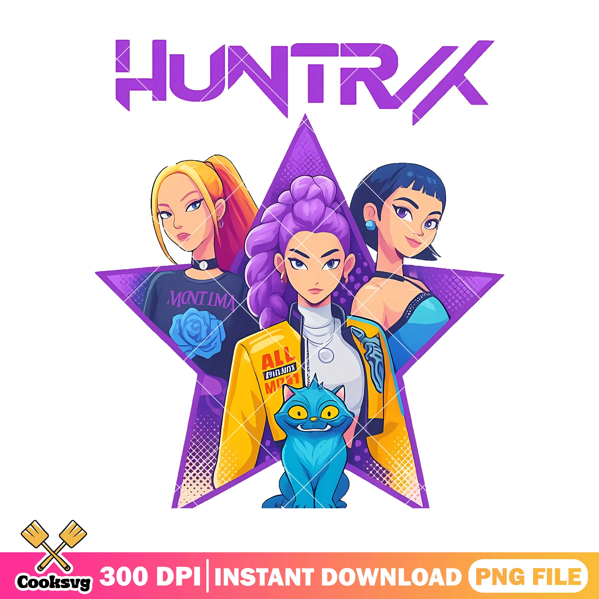 Huntrix the slay band png, huntrix girl png, huntrix band png