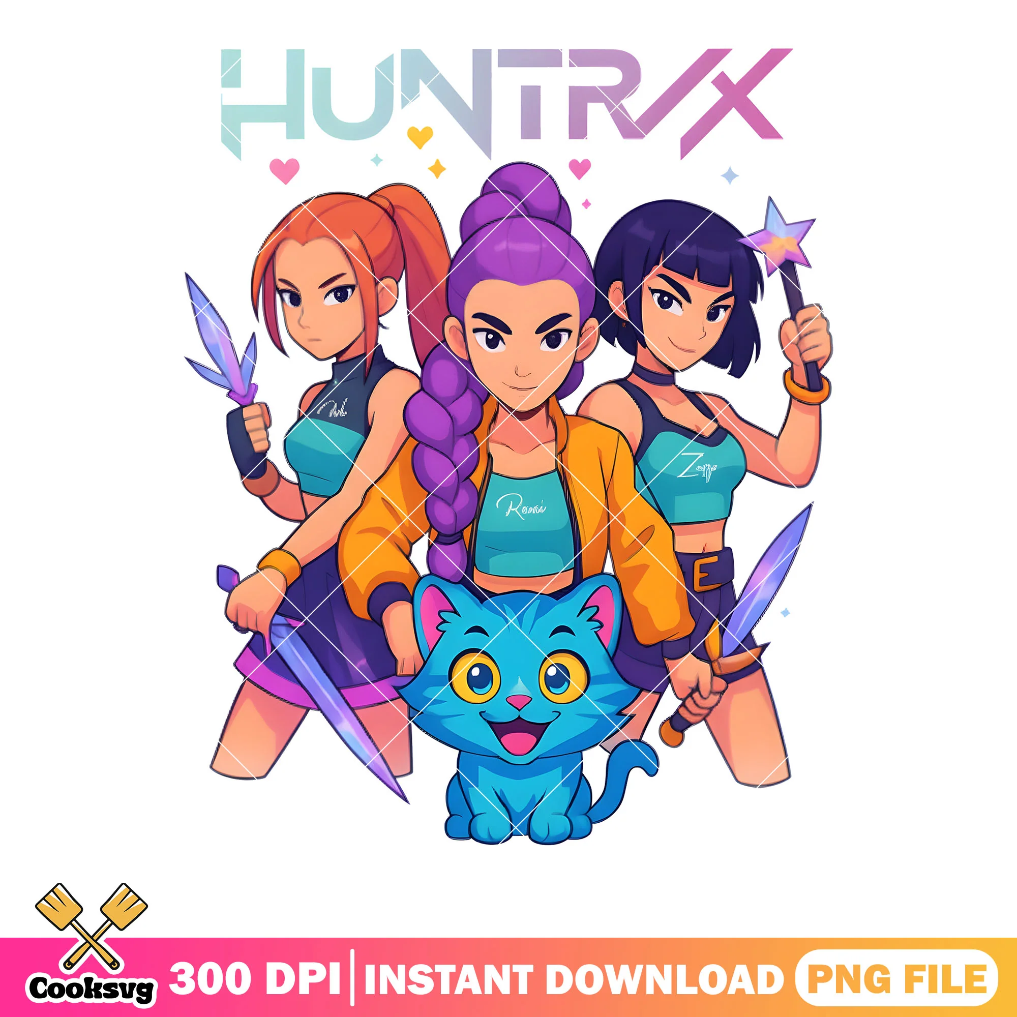 Huntrix with derpy png file, huntrix girl png, cute huntrix png