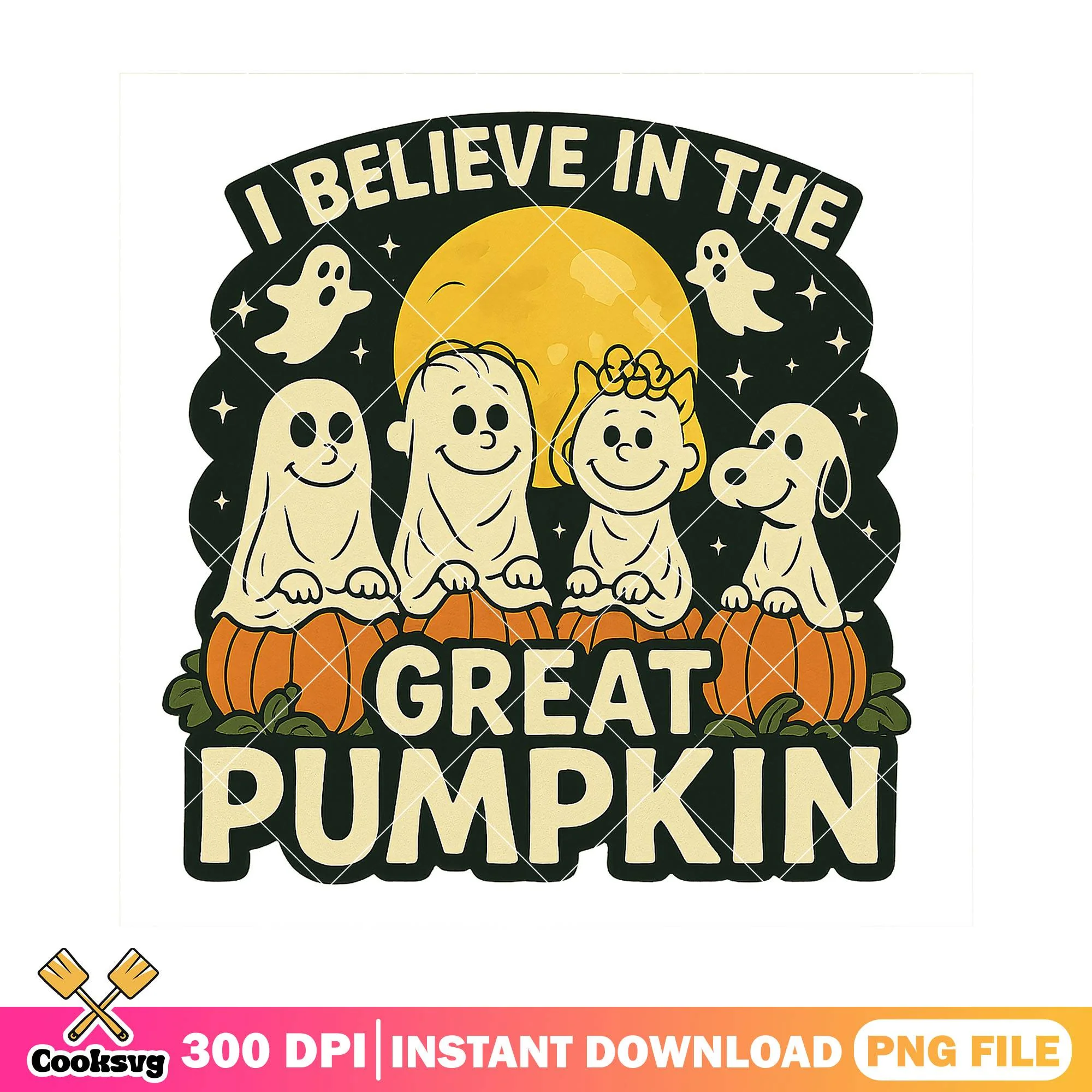 I believe in great pumpkin png, halloween art png, peanuts comic png