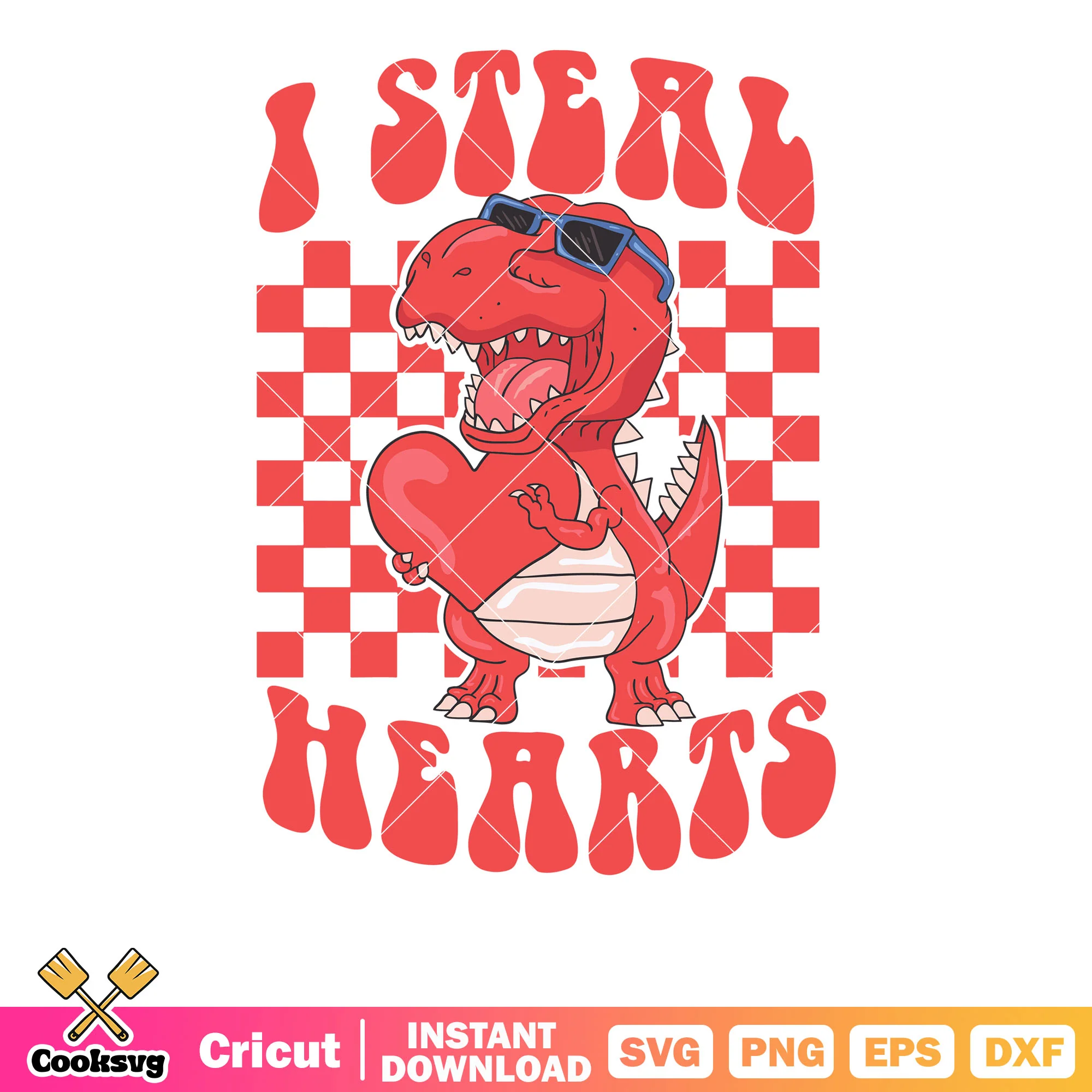 I steal heart dinosaur svg, heart valentine svg, dinosaur valentine svg