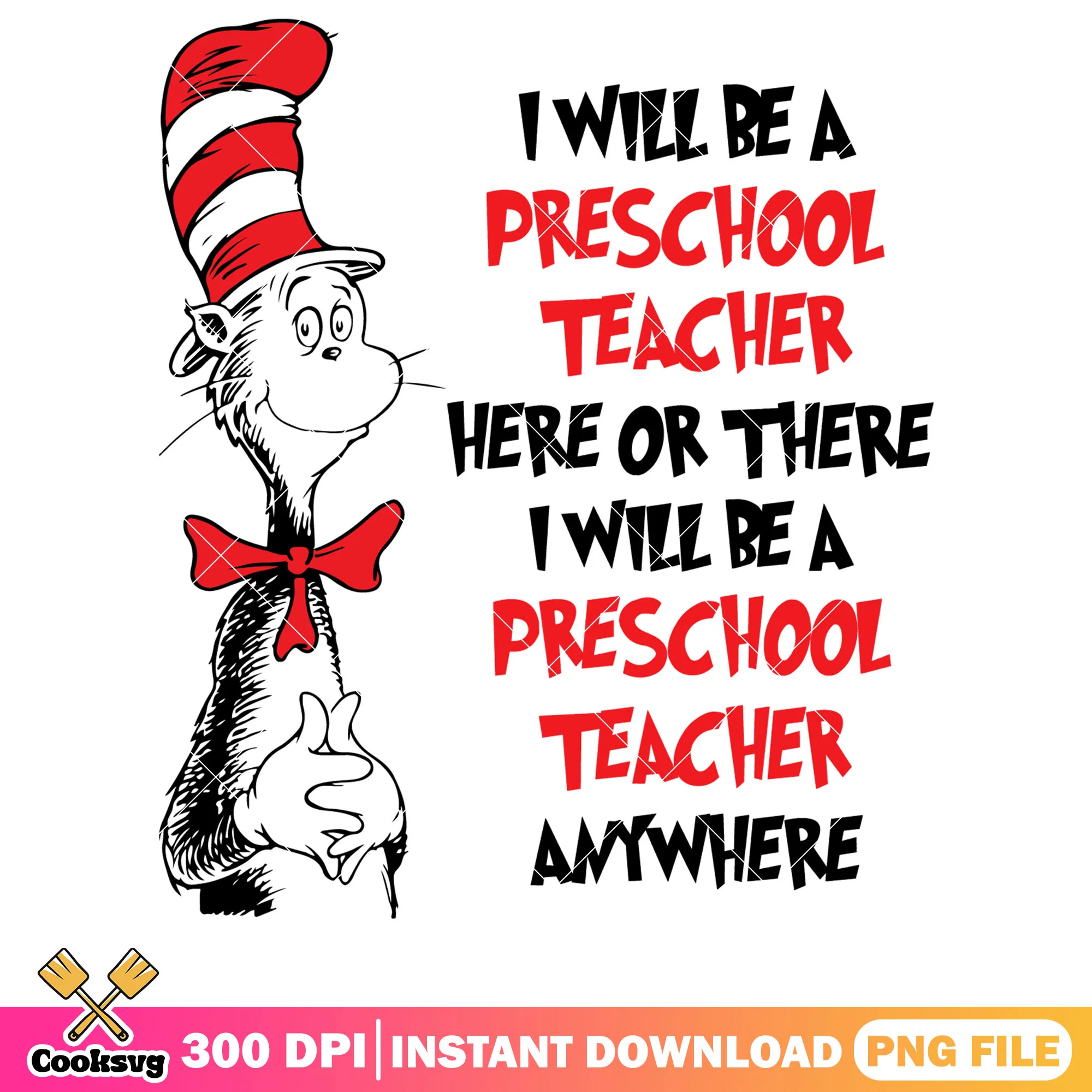 I will be preschool teacher here or there svg-01
