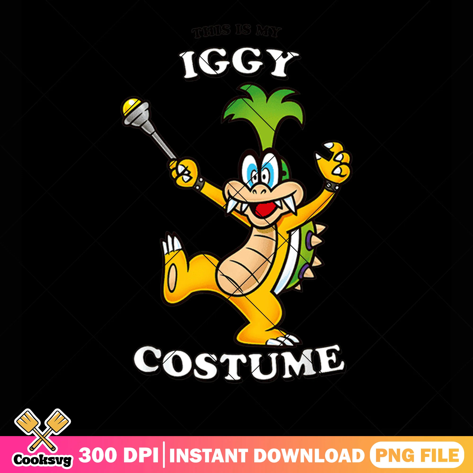 Iggy costume green hair png, super mario game png, nintendo art png