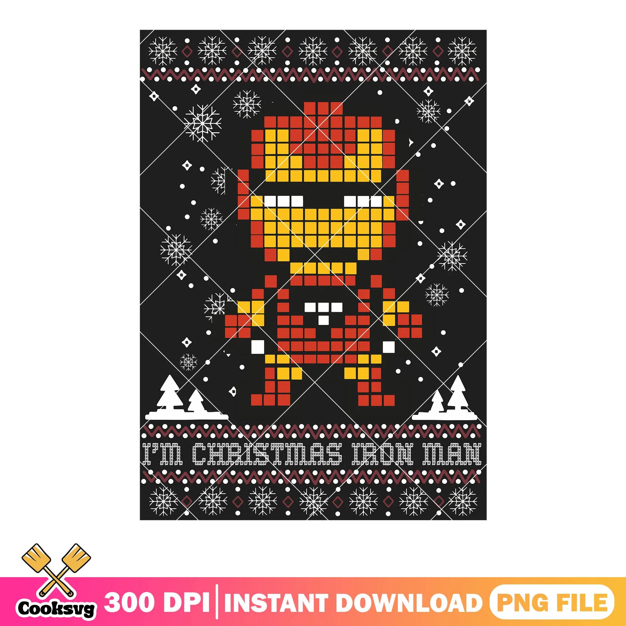 Im christmas iron man png, marvel christmas png, merry christmas png