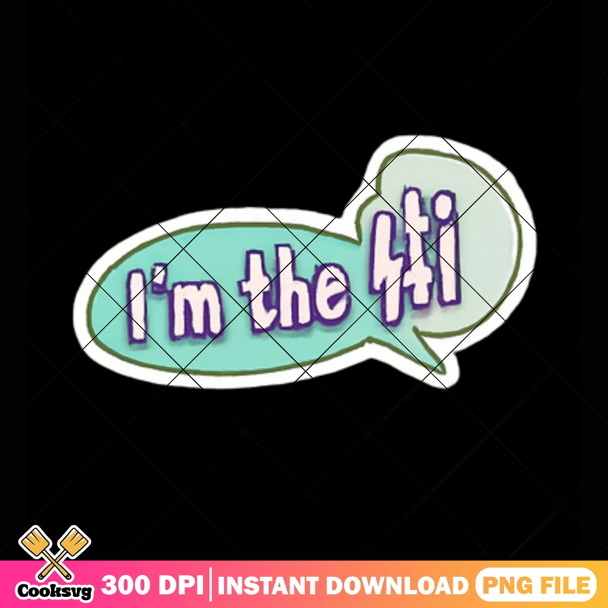 Im the kpop hunters quote png sticker, kpop netflix png, huntrix movie png