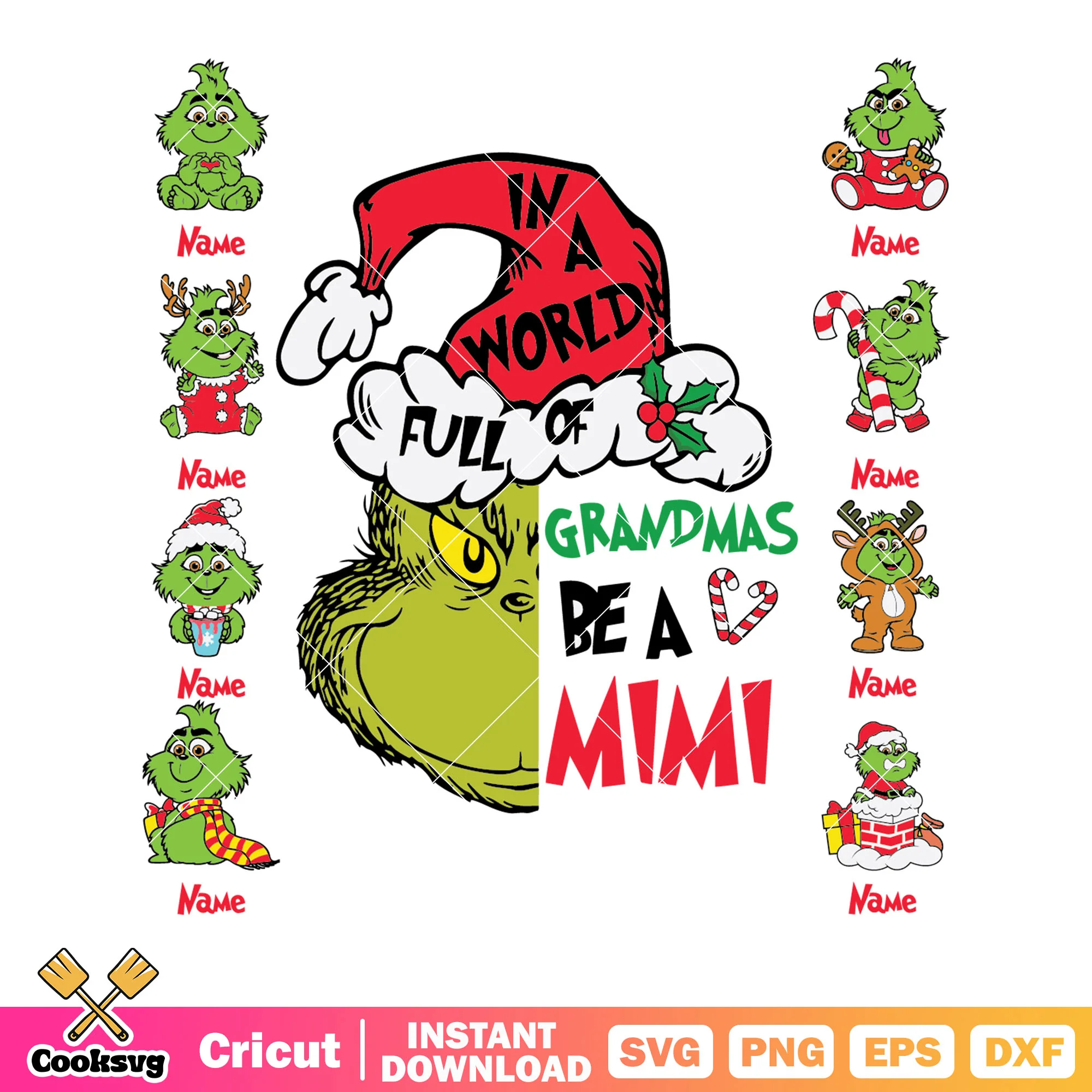 In a world full of grandmas be a mimi svg, chrismart art svg