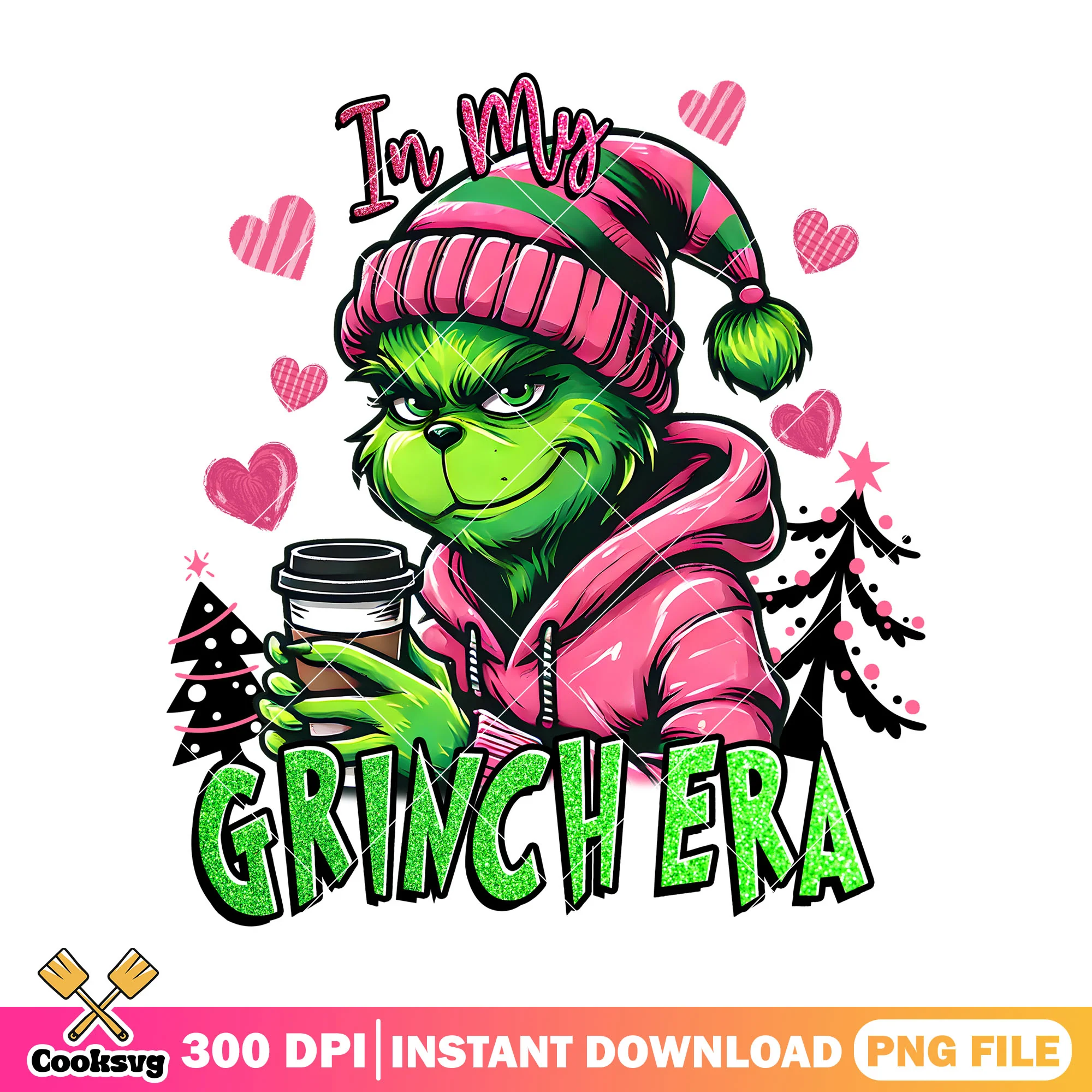 In my grinch era hoodie png, grinch costume png, christmas png
