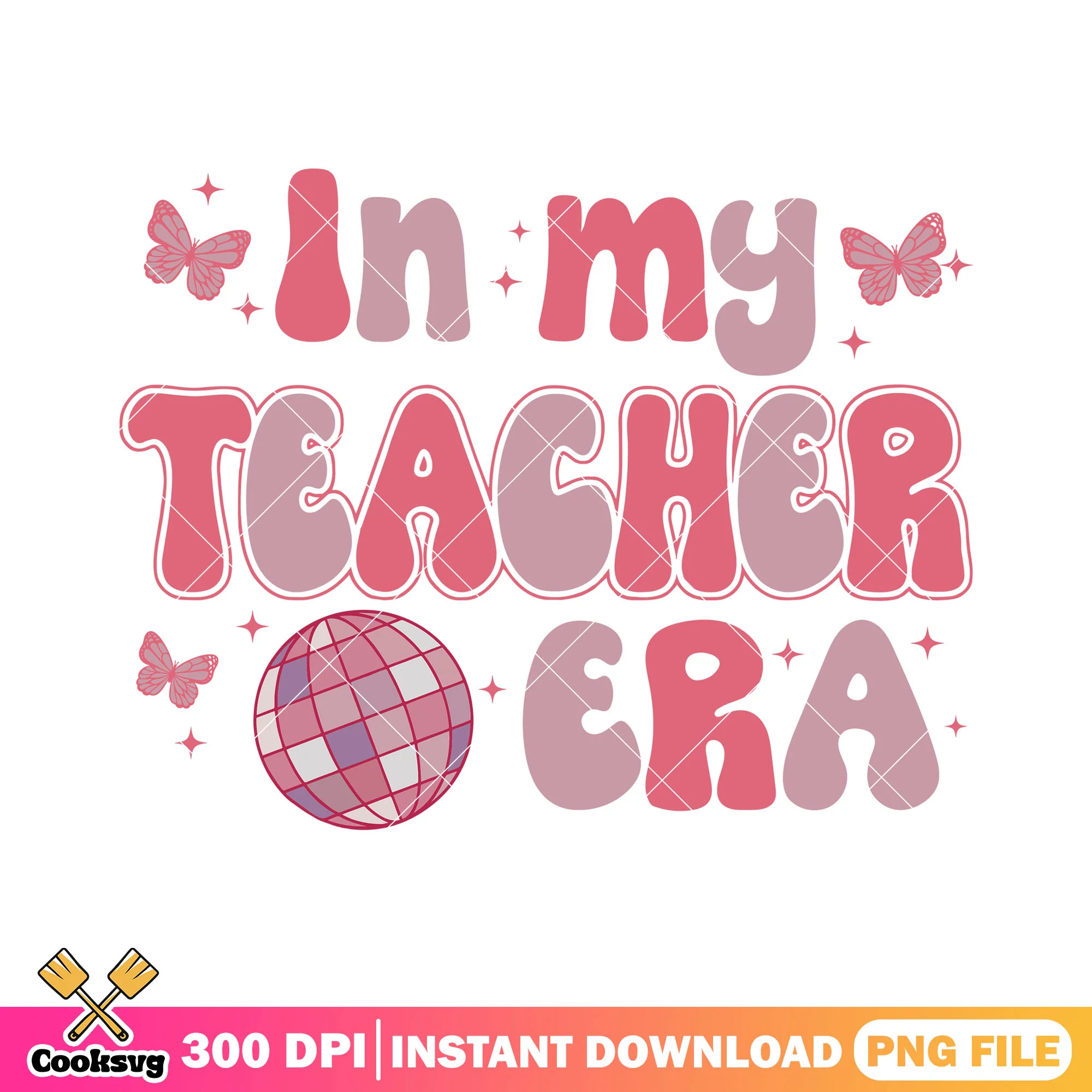 In my teacher team era png, i want back to school png, disco ball png