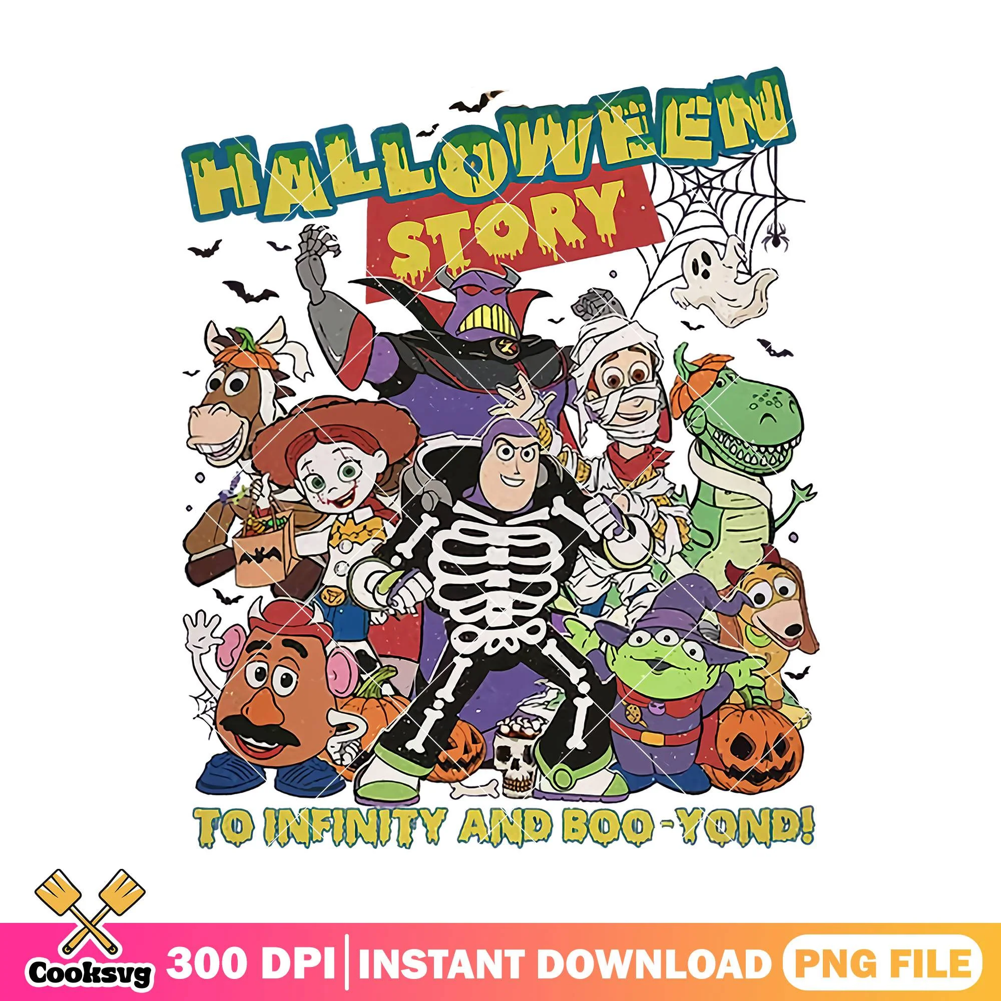 Infinity and boo yond png, horror disney png, halloween disney png