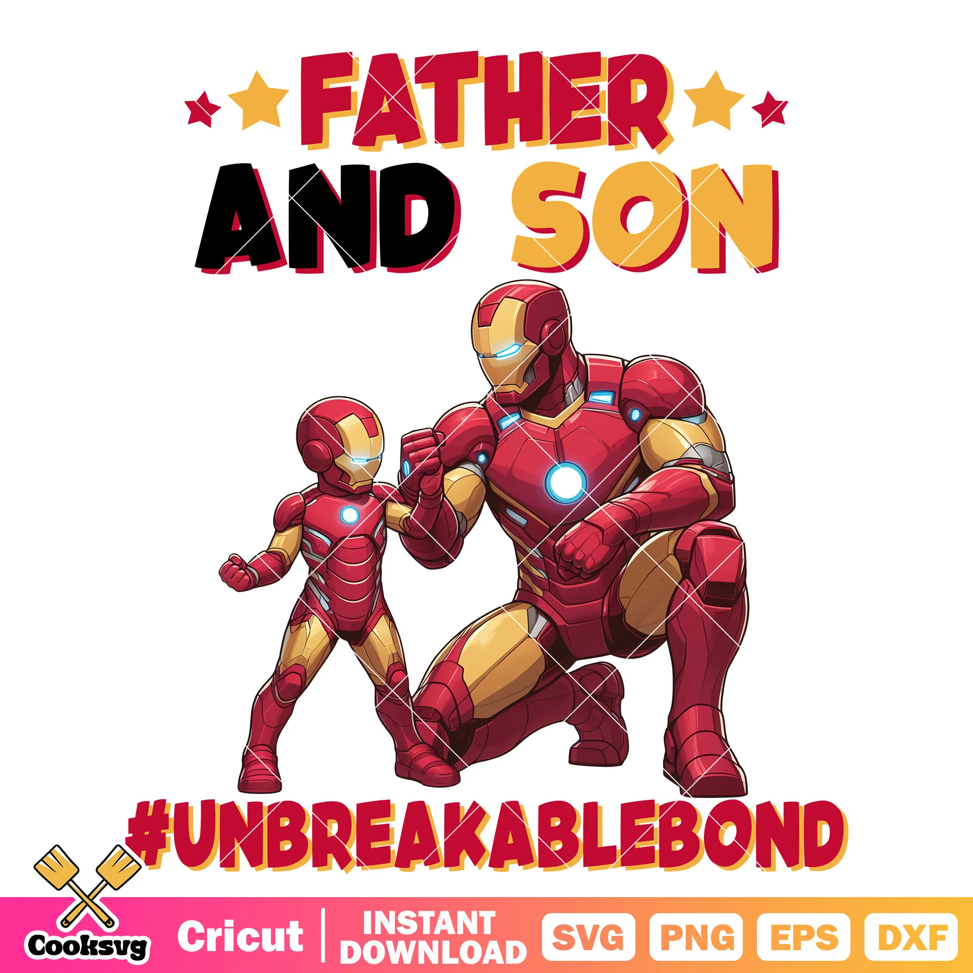 Iron man hero marvel father and son svg, father and son svg