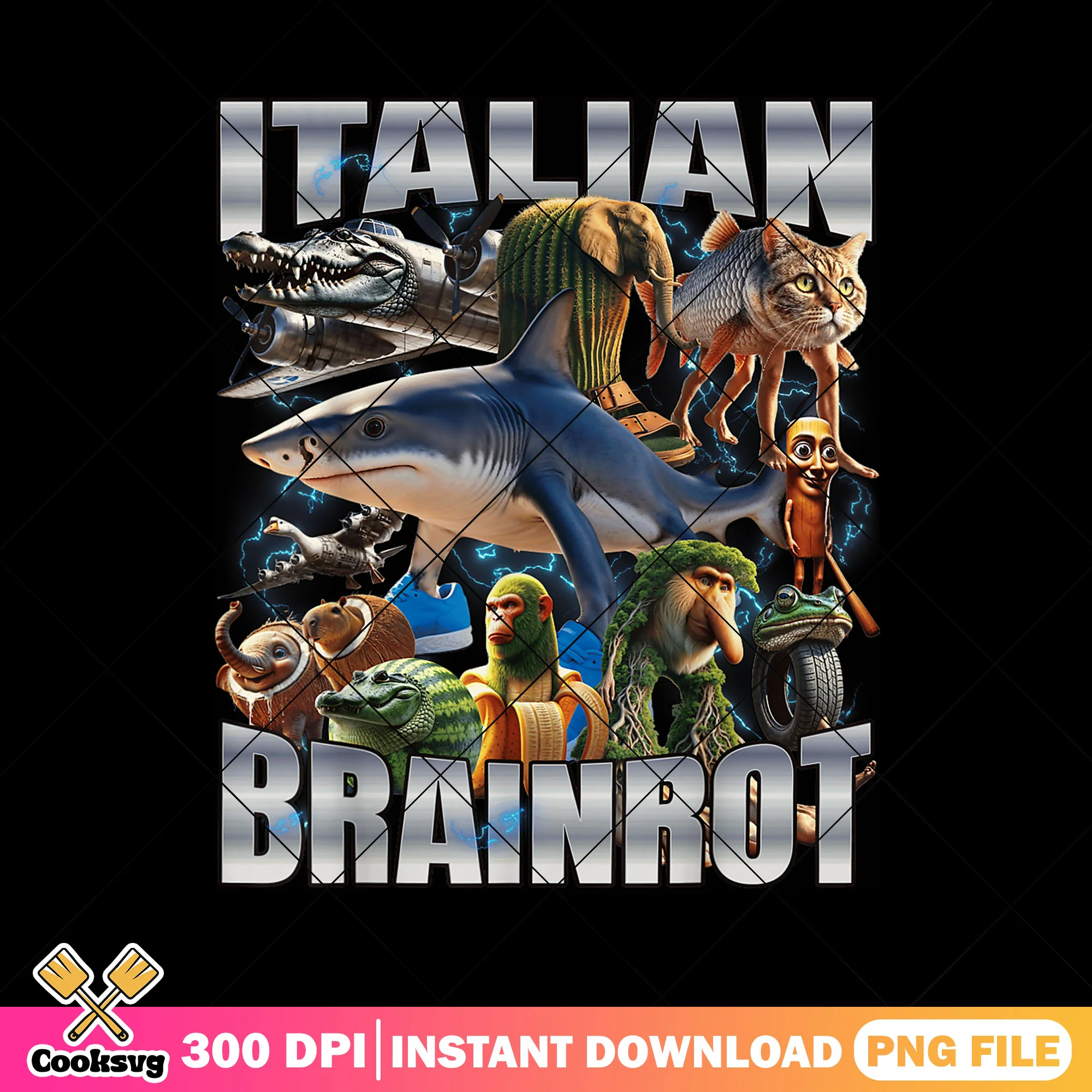 Italian brainrot famous animal png, italian brainrot png