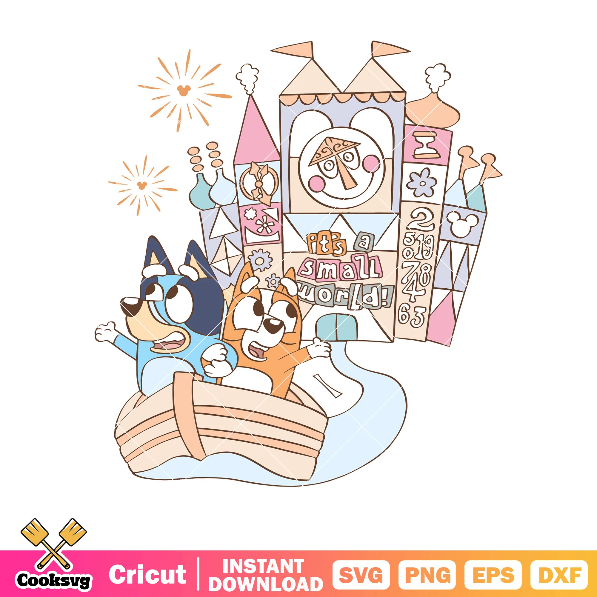 Its a small world adventure at the parks svg, bluey bingo svg, bluey dog svg