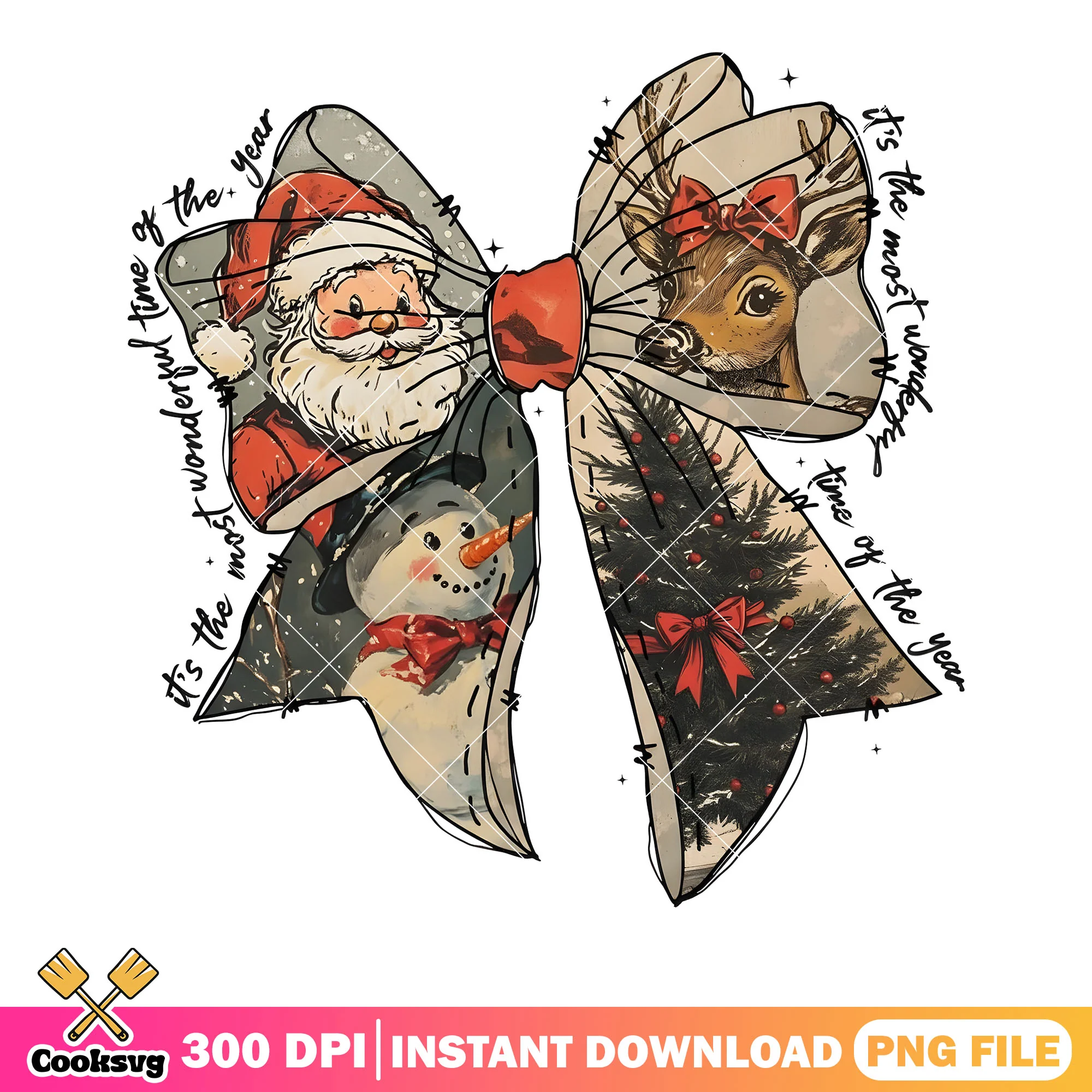 Its the most wonderful time of year png, pine tree png, reindeer png