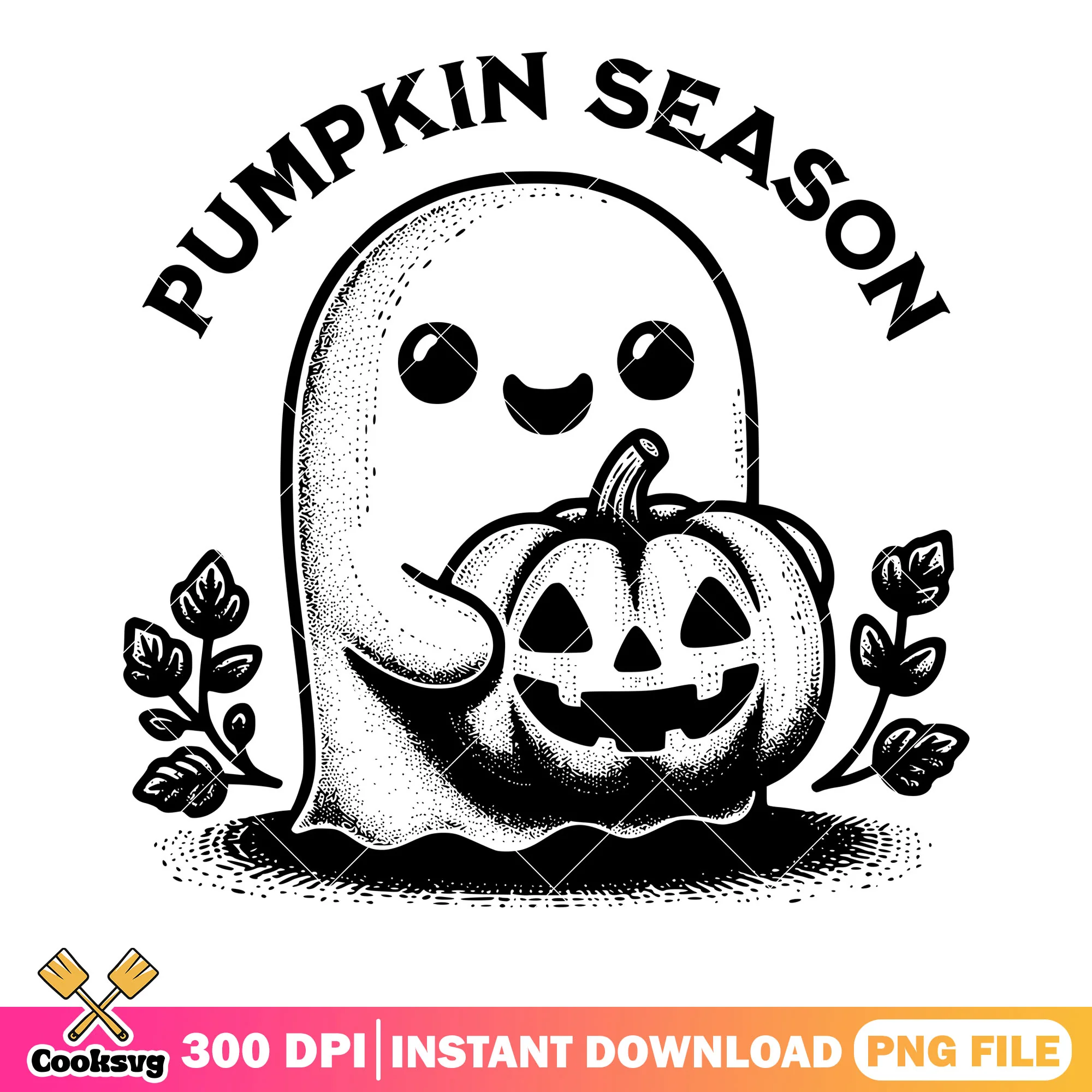 Jack o lantern ghost png, pumpkin season png, scary halloween png